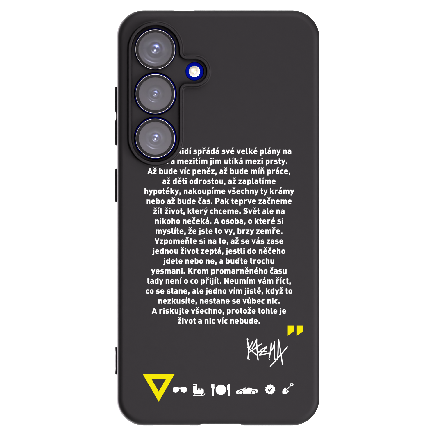 Picasee silikónový čierny obal pre Samsung Galaxy S25 5G - Kazma - BUĎTE TROCHU YESMANI