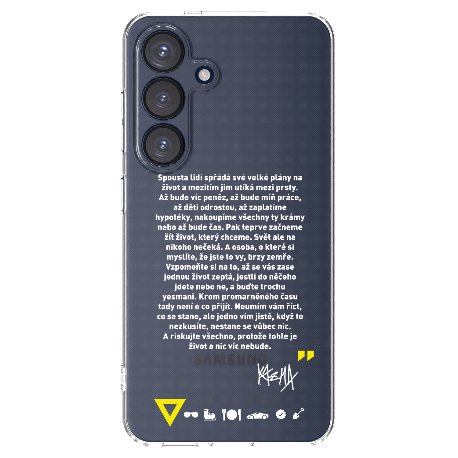 Picasee silikónový prehľadný obal pre Samsung Galaxy S25 5G - Kazma - BUĎTE TROCHU YESMANI