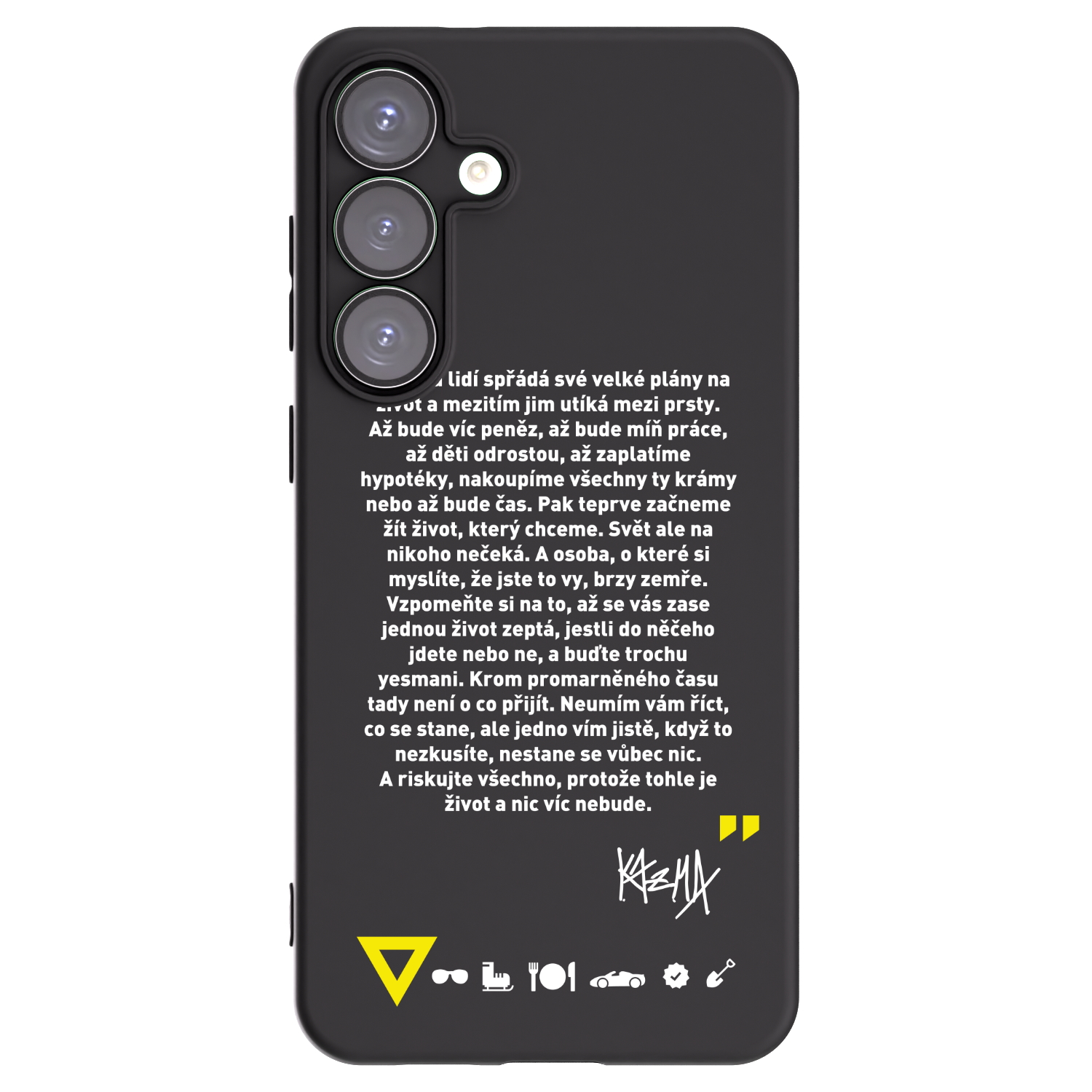 Picasee silikónový čierny obal pre Samsung Galaxy S25+ 5G - Kazma - BUĎTE TROCHU YESMANI