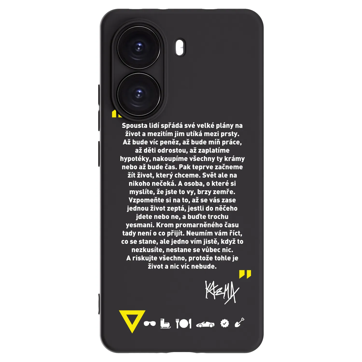 Picasee silikónový čierny obal pre Xiaomi Poco X7 Pro 5G - Kazma - BUĎTE TROCHU YESMANI