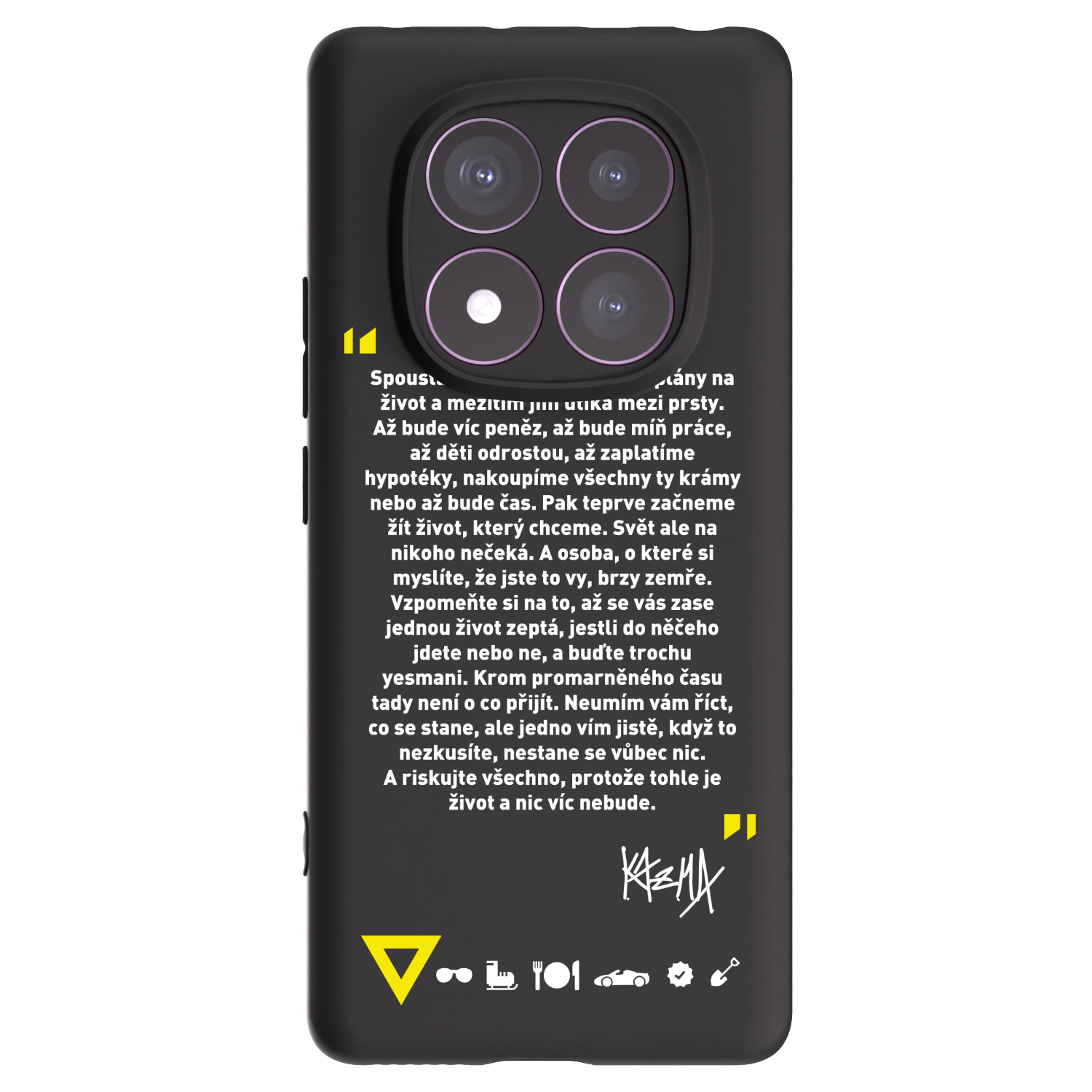 Silikónový čierny obal pre Xiaomi Redmi Note 14 Pro 4G - Kazma - BUĎTE TROCHU YESMANI