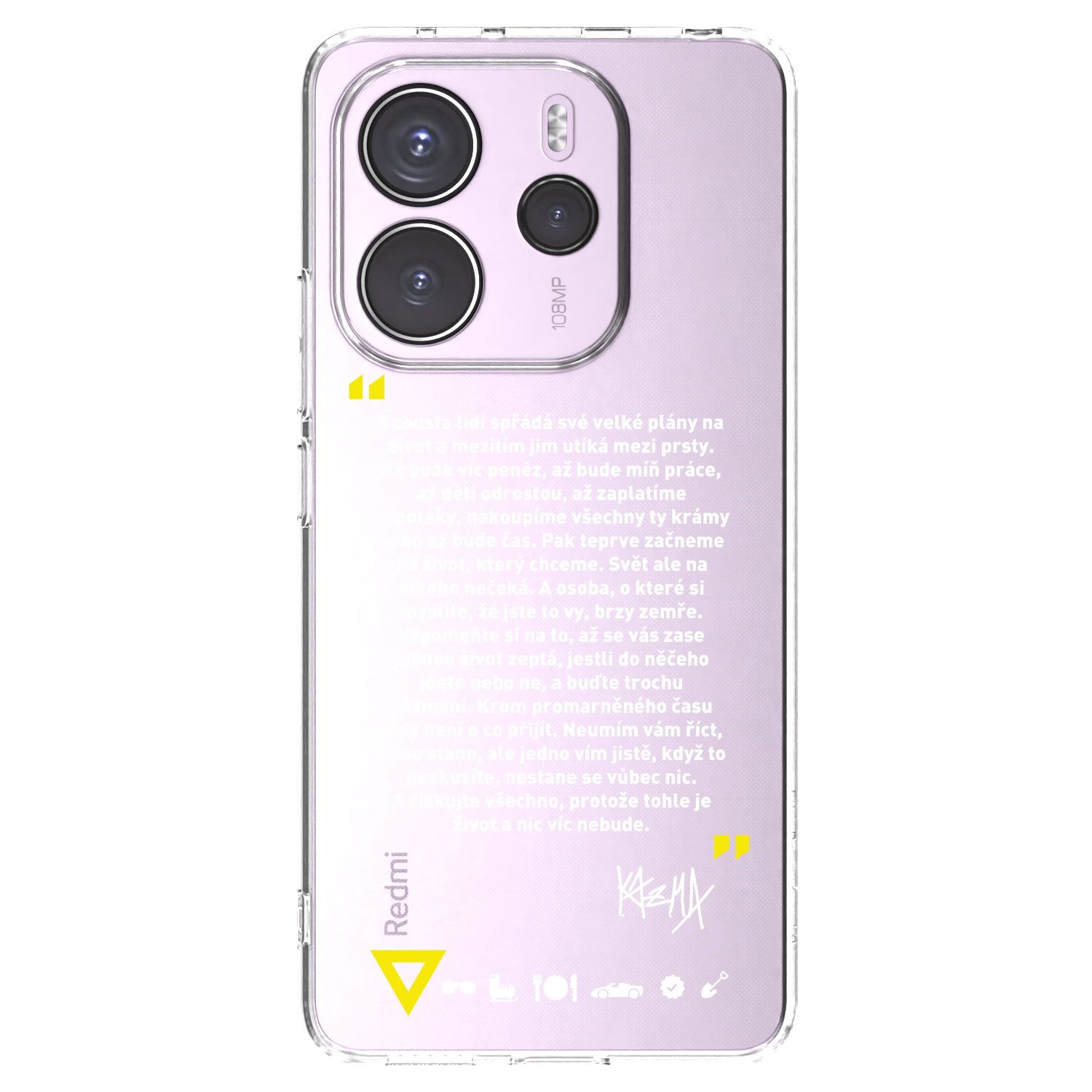 Picasee silikónový prehľadný obal pre Xiaomi Redmi Note 14 4G - Kazma - BUĎTE TROCHU YESMANI
