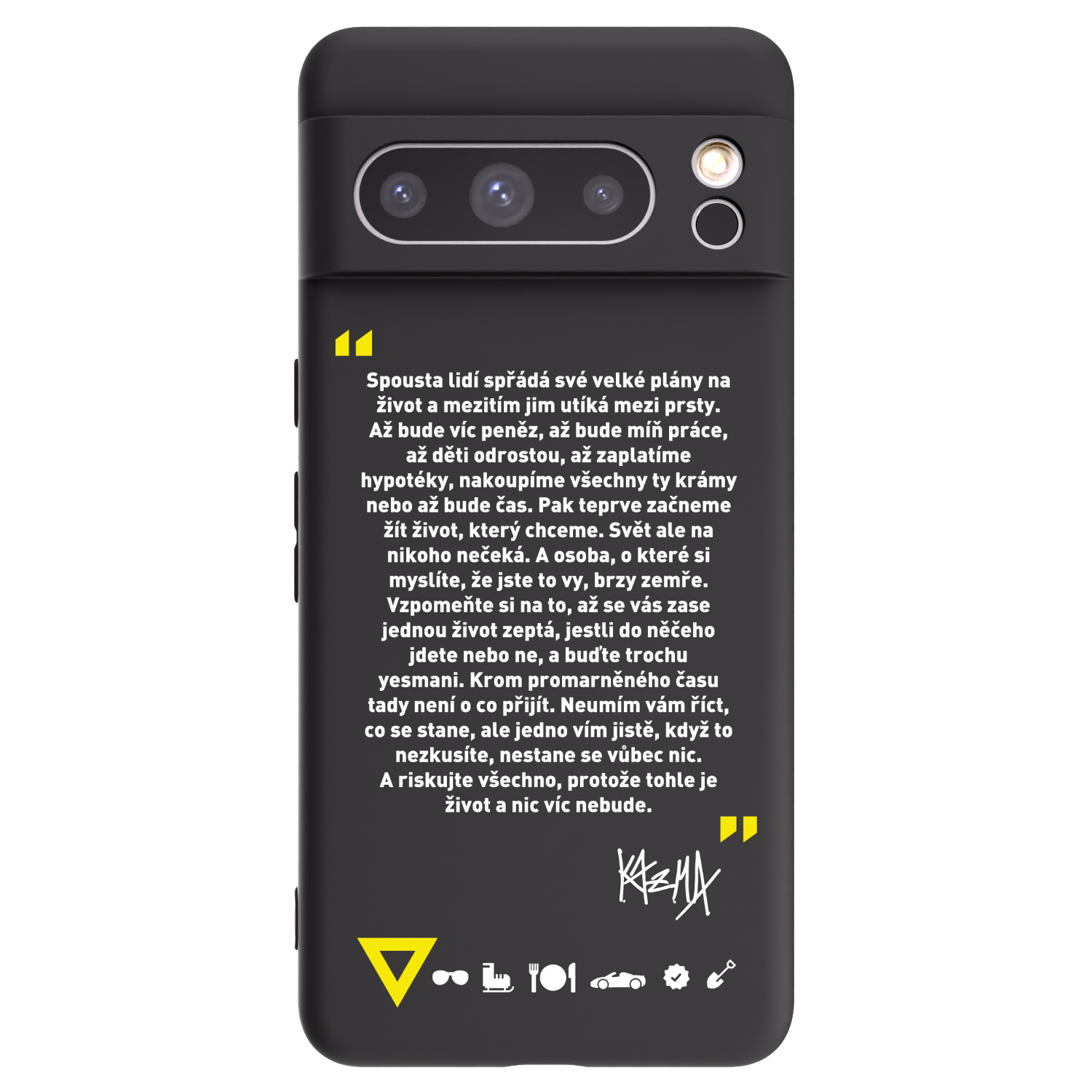 Picasee silikónový čierny obal pre Google Pixel 8 Pro - Kazma - BUĎTE TROCHU YESMANI