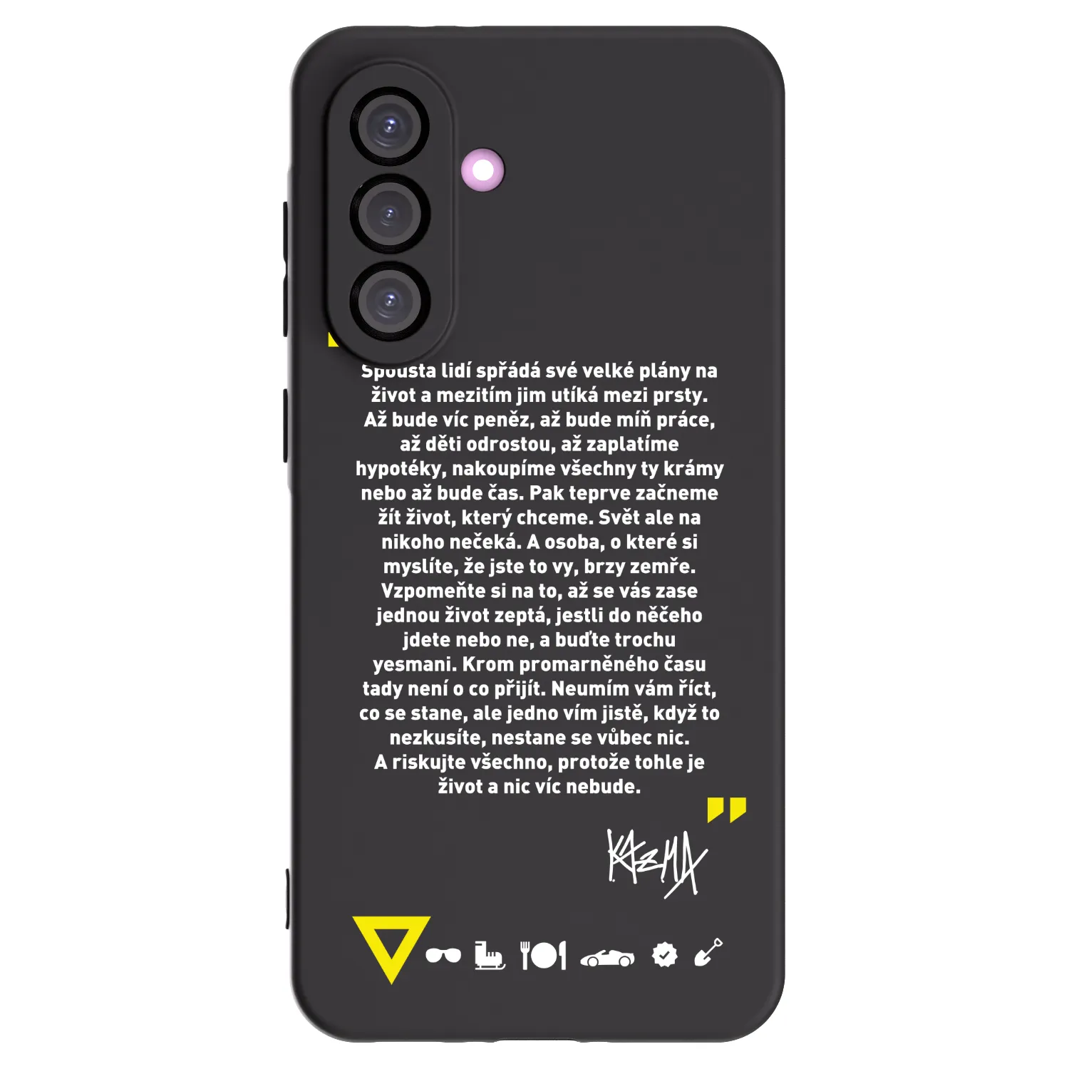 Picasee silikónový čierny obal pre Samsung Galaxy A56 5G A566B - Kazma - BUĎTE TROCHU YESMANI