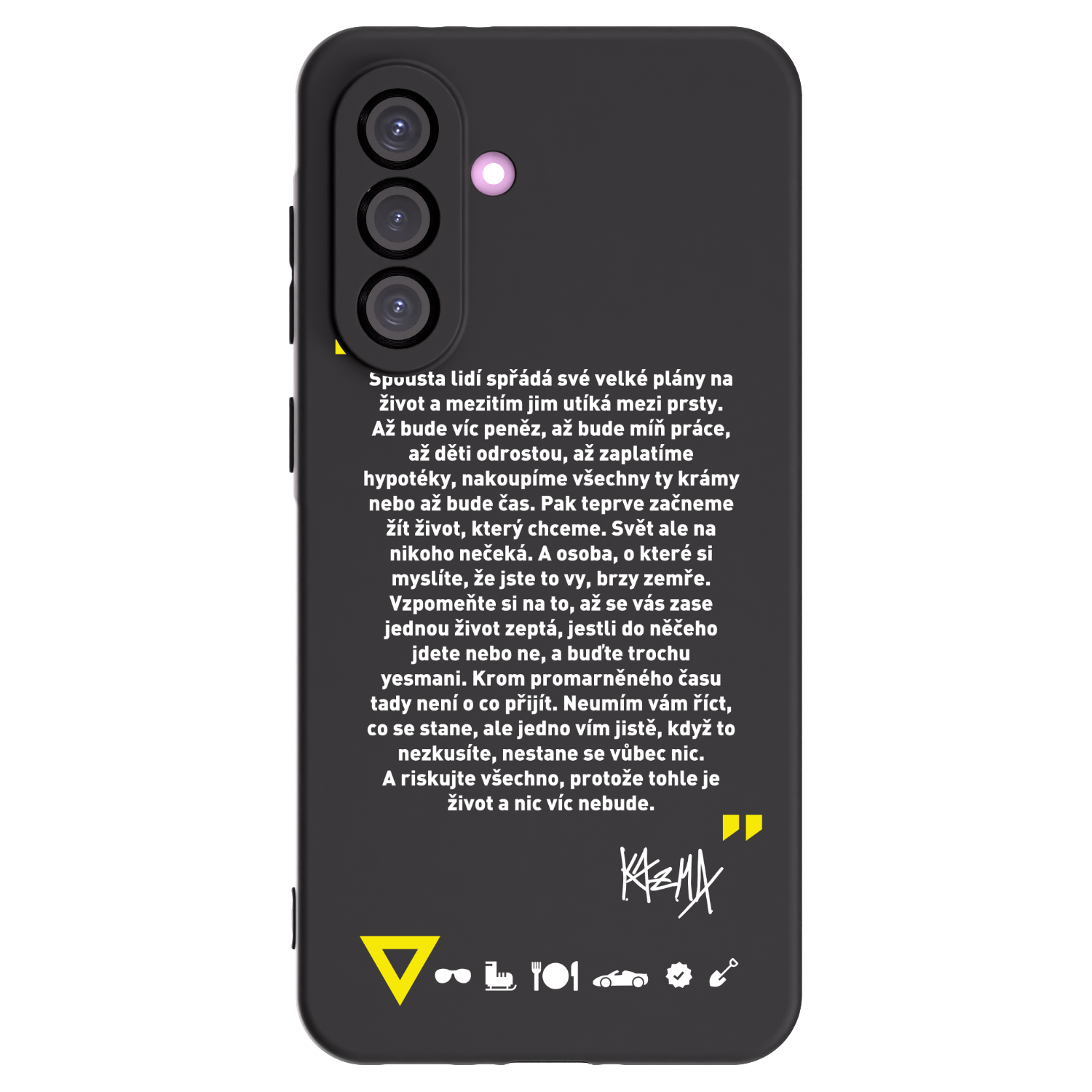 Picasee silikónový čierny obal pre Samsung Galaxy A36 5G - Kazma - BUĎTE TROCHU YESMANI