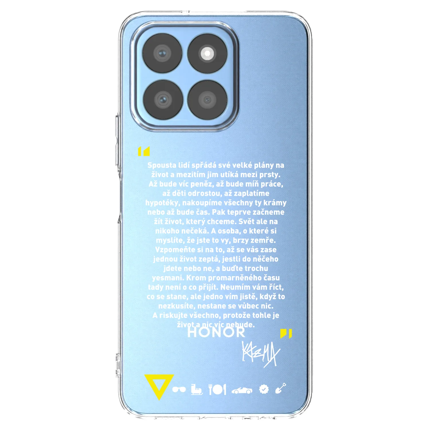 Picasee silikónový prehľadný obal pre Honor X8c - Kazma - BUĎTE TROCHU YESMANI