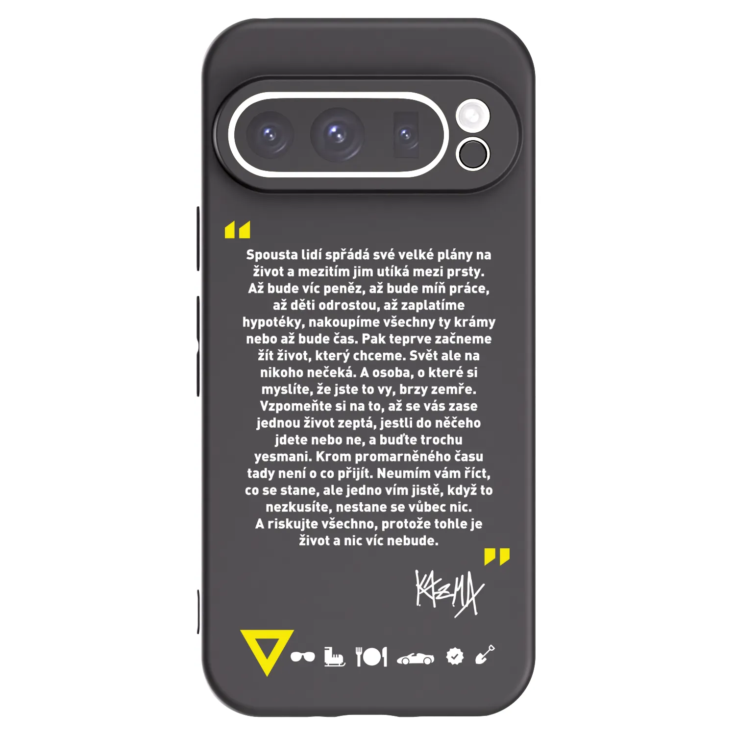 Picasee silikónový čierny obal pre Google Pixel 9 Pro - Kazma - BUĎTE TROCHU YESMANI