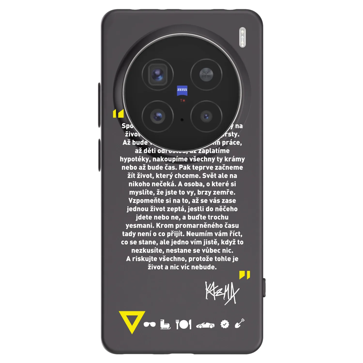 Picasee silikónový čierny obal pre Vivo X200 Pro - Kazma - BUĎTE TROCHU YESMANI