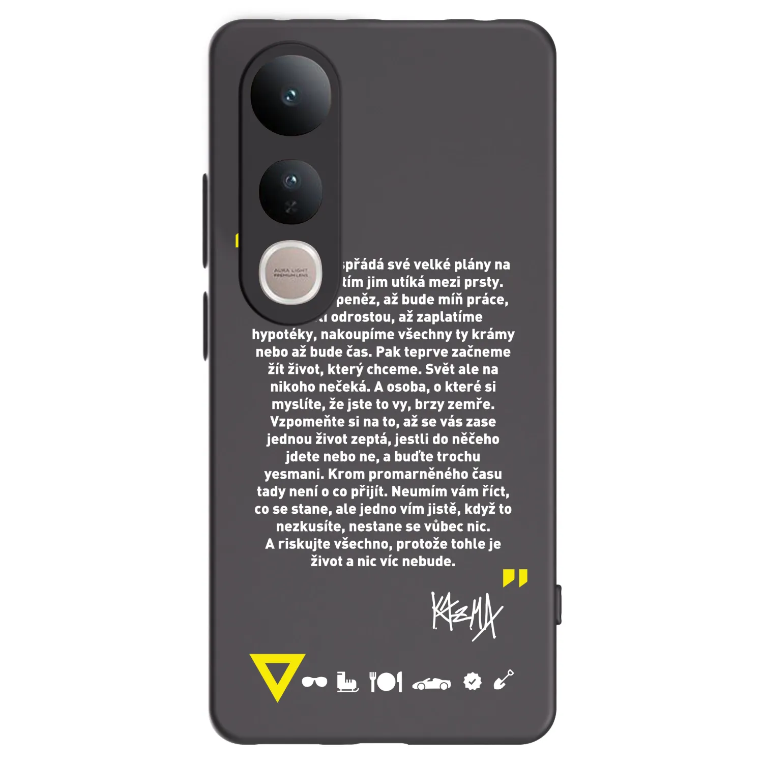 Picasee silikónový čierny obal pre Vivo V50 Lite 5G - Kazma - BUĎTE TROCHU YESMANI