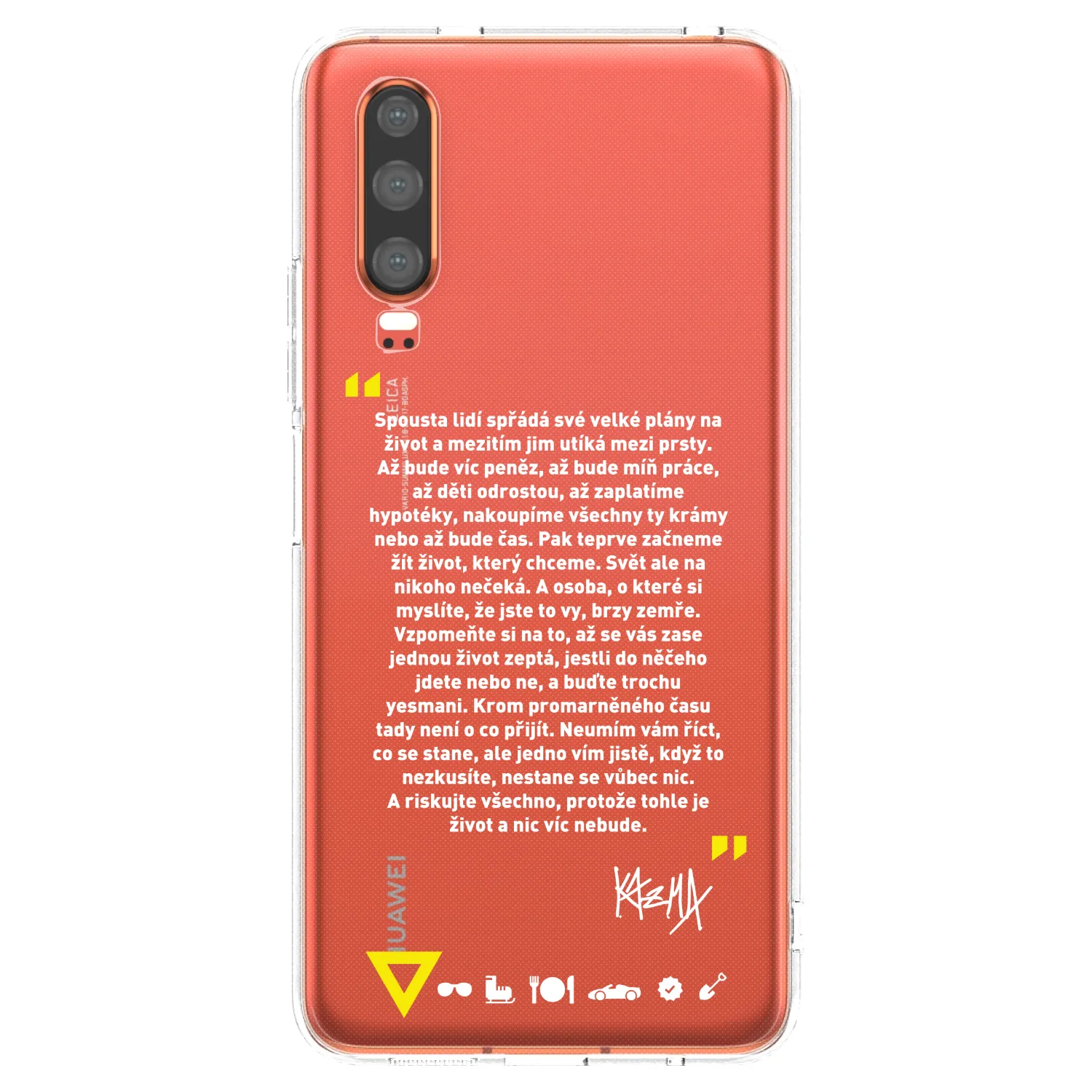Picasee silikónový prehľadný obal pre Huawei P30 - Kazma - BUĎTE TROCHU YESMANI