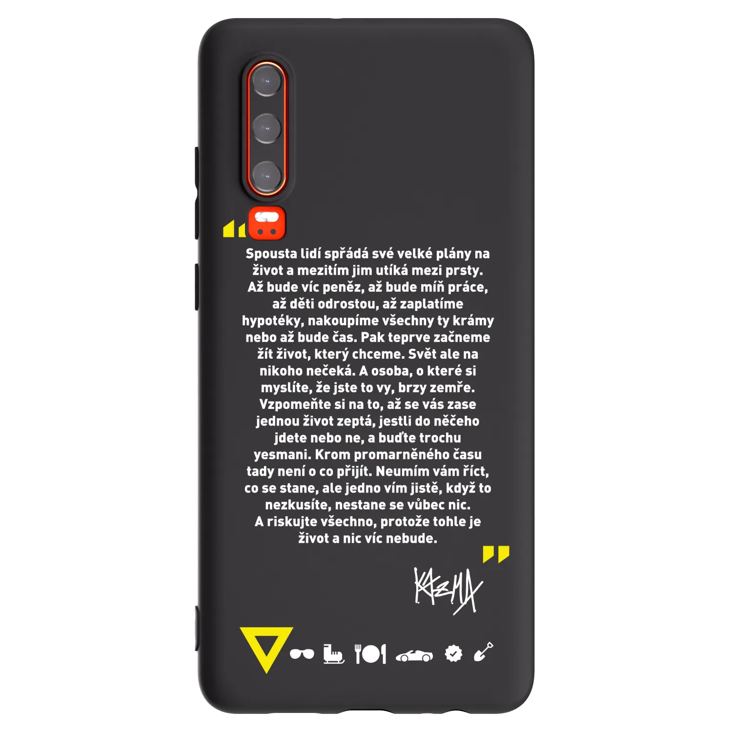 Picasee silikónový čierny obal pre Huawei P30 - Kazma - BUĎTE TROCHU YESMANI