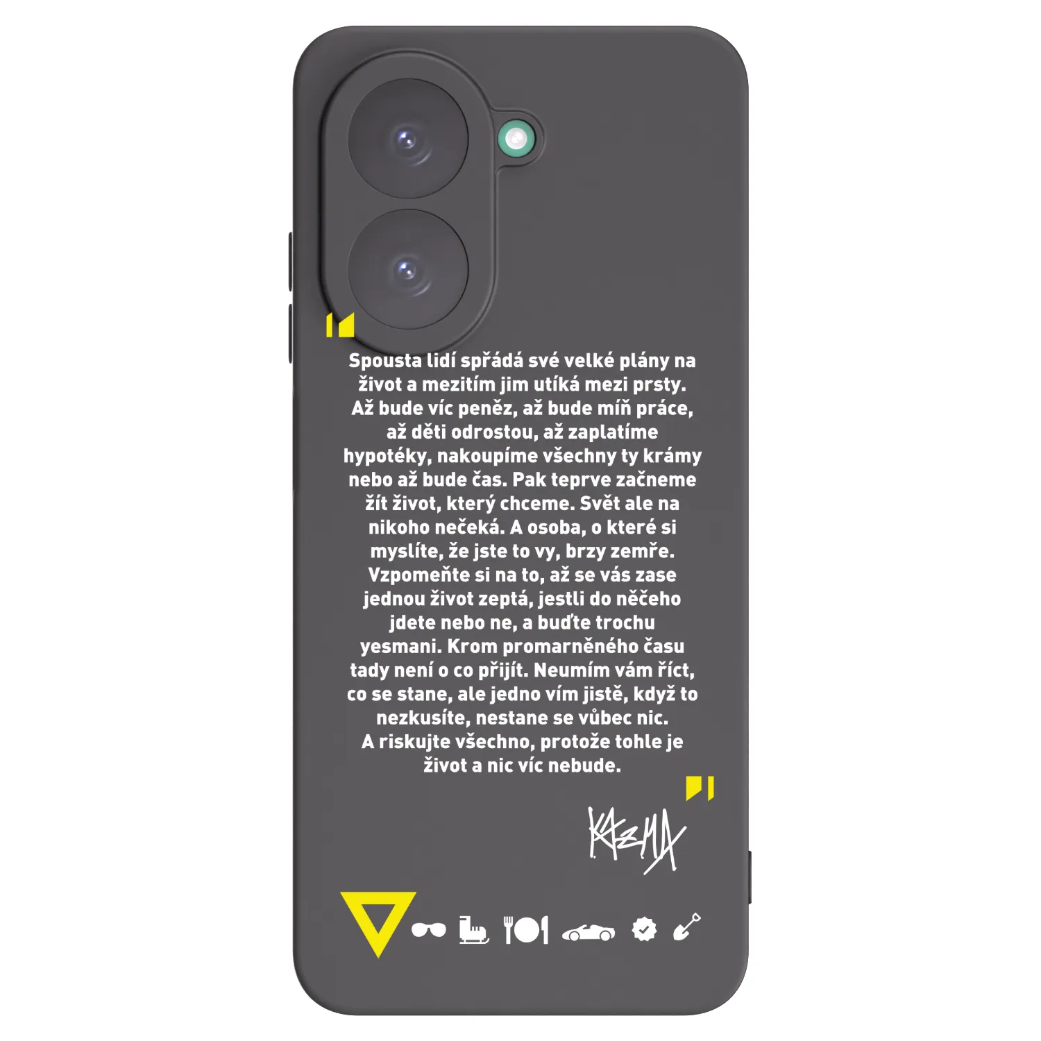 Picasee silikónový čierny obal pre Xiaomi Redmi A5 - Kazma - BUĎTE TROCHU YESMANI