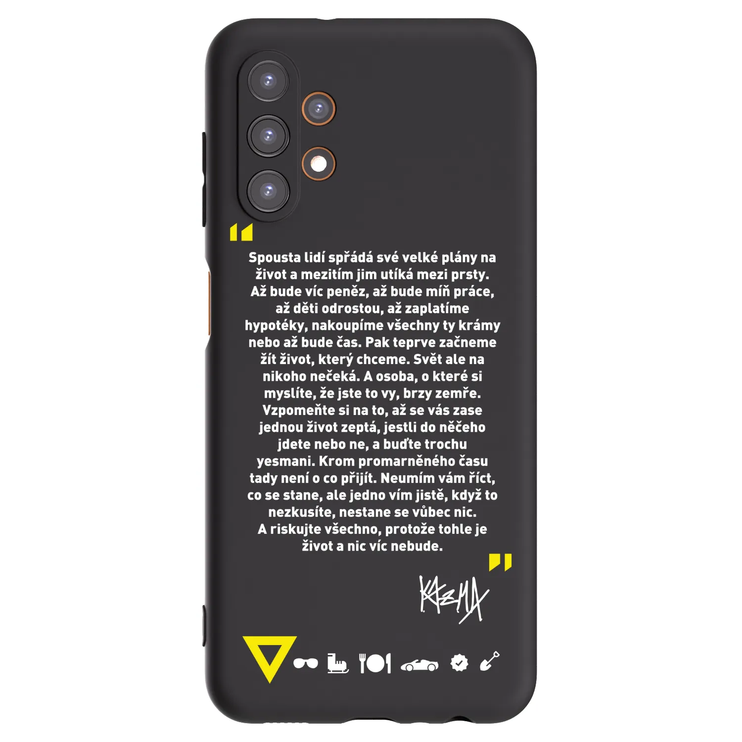 Picasee silikónový čierny obal pre Samsung Galaxy A13 5G - Kazma - BUĎTE TROCHU YESMANI