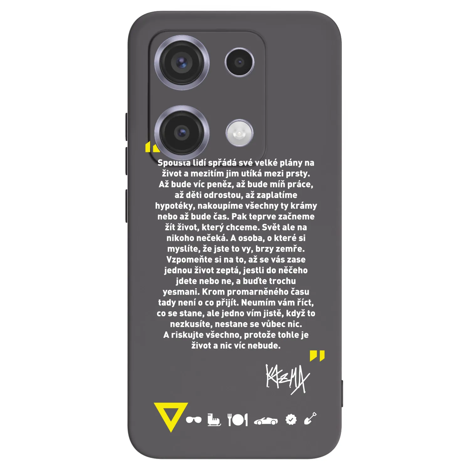 Picasee silikónový čierny obal pre Xiaomi Redmi Note 14S - Kazma - BUĎTE TROCHU YESMANI