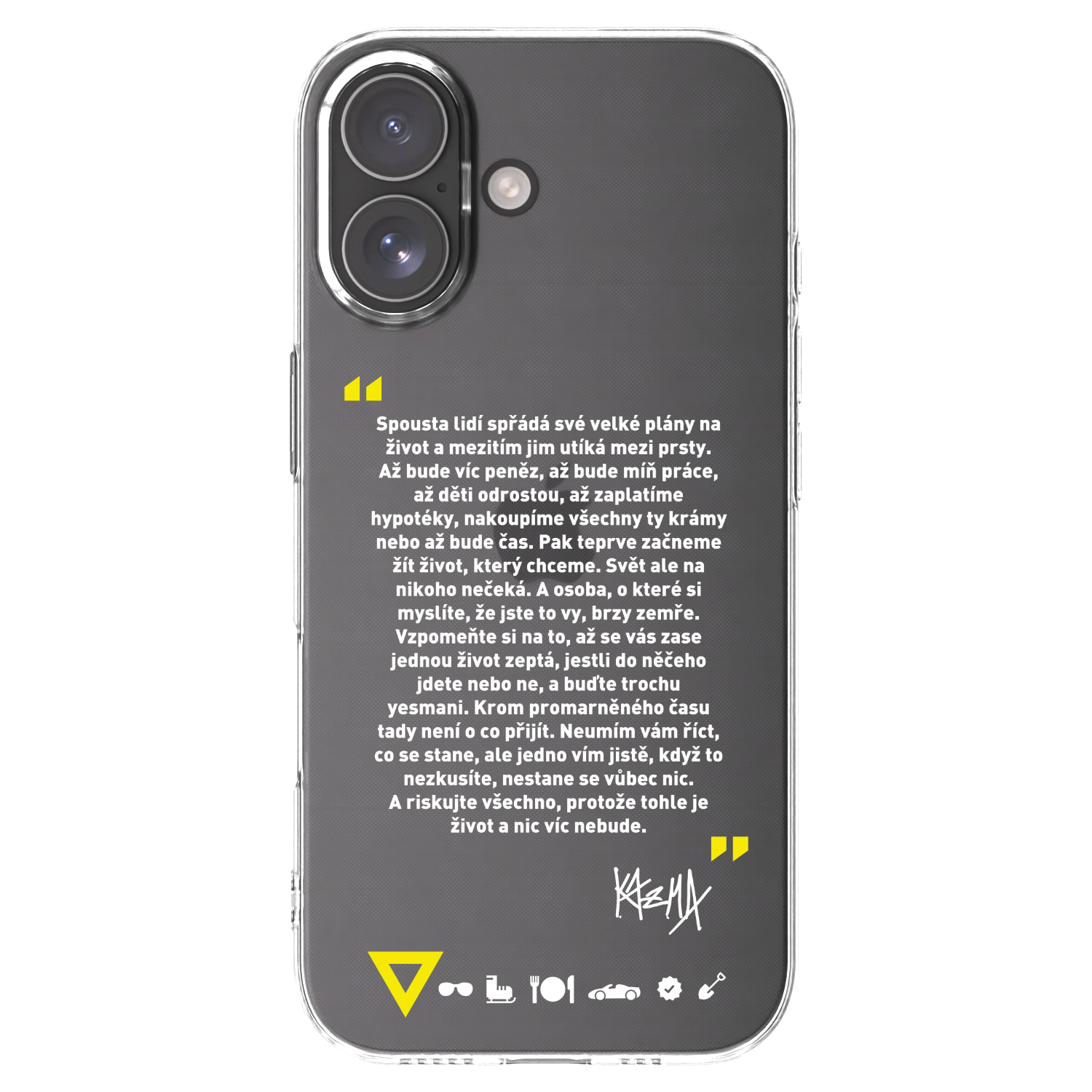 Picasee silikónový prehľadný obal pre Apple iPhone 17 - Kazma - BUĎTE TROCHU YESMANI