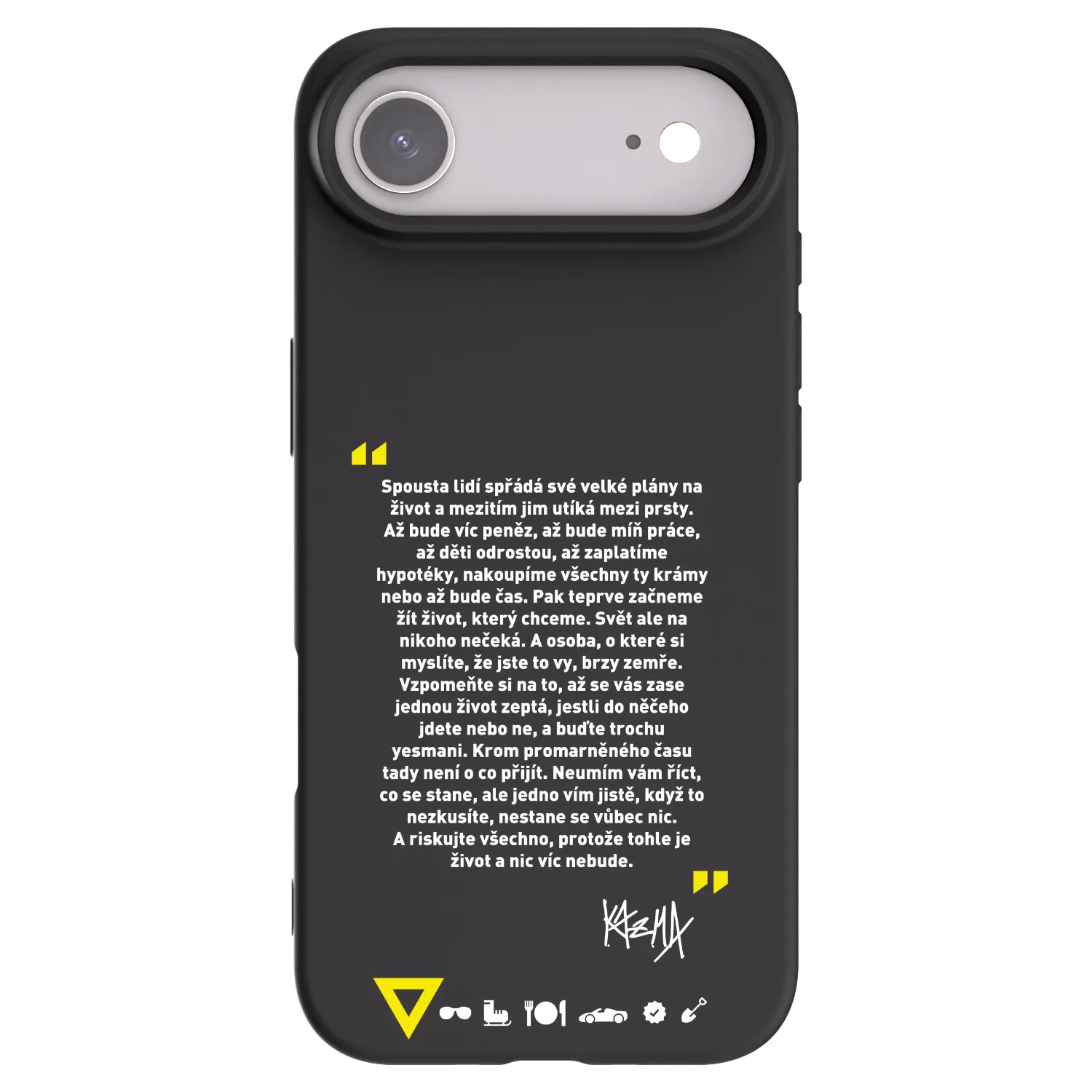 Picasee silikónový čierny obal pre Apple iPhone Air - Kazma - BUĎTE TROCHU YESMANI