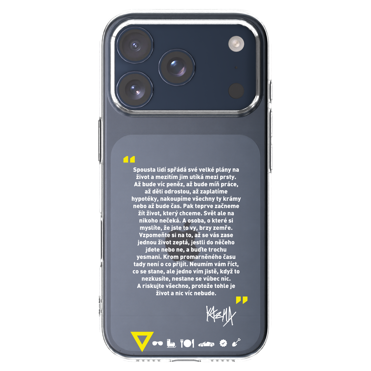 Picasee silikónový prehľadný obal pre Apple iPhone 17 Pro - Kazma - BUĎTE TROCHU YESMANI