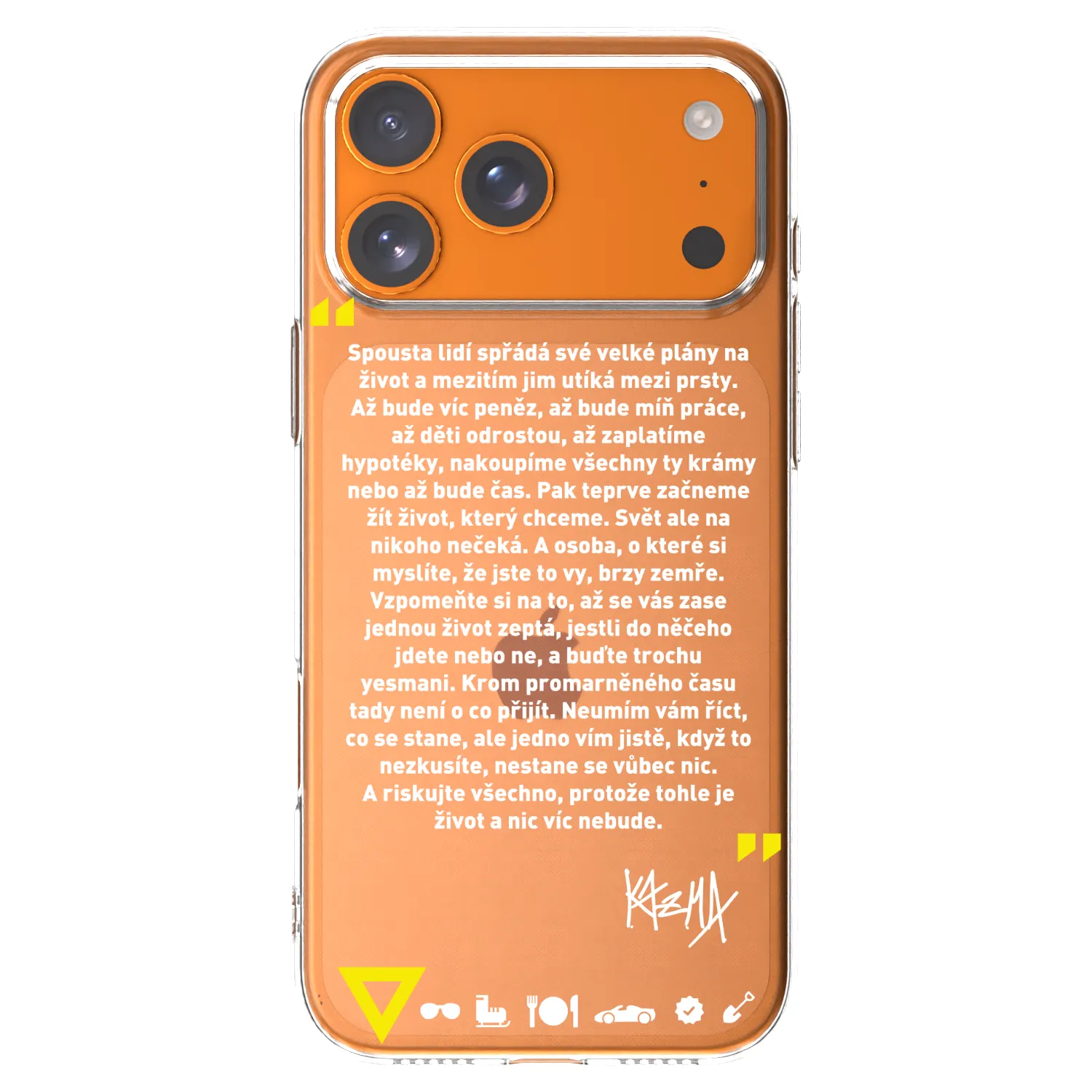 Picasee silikónový prehľadný obal pre Apple iPhone 17 Pro Max - Kazma - BUĎTE TROCHU YESMANI