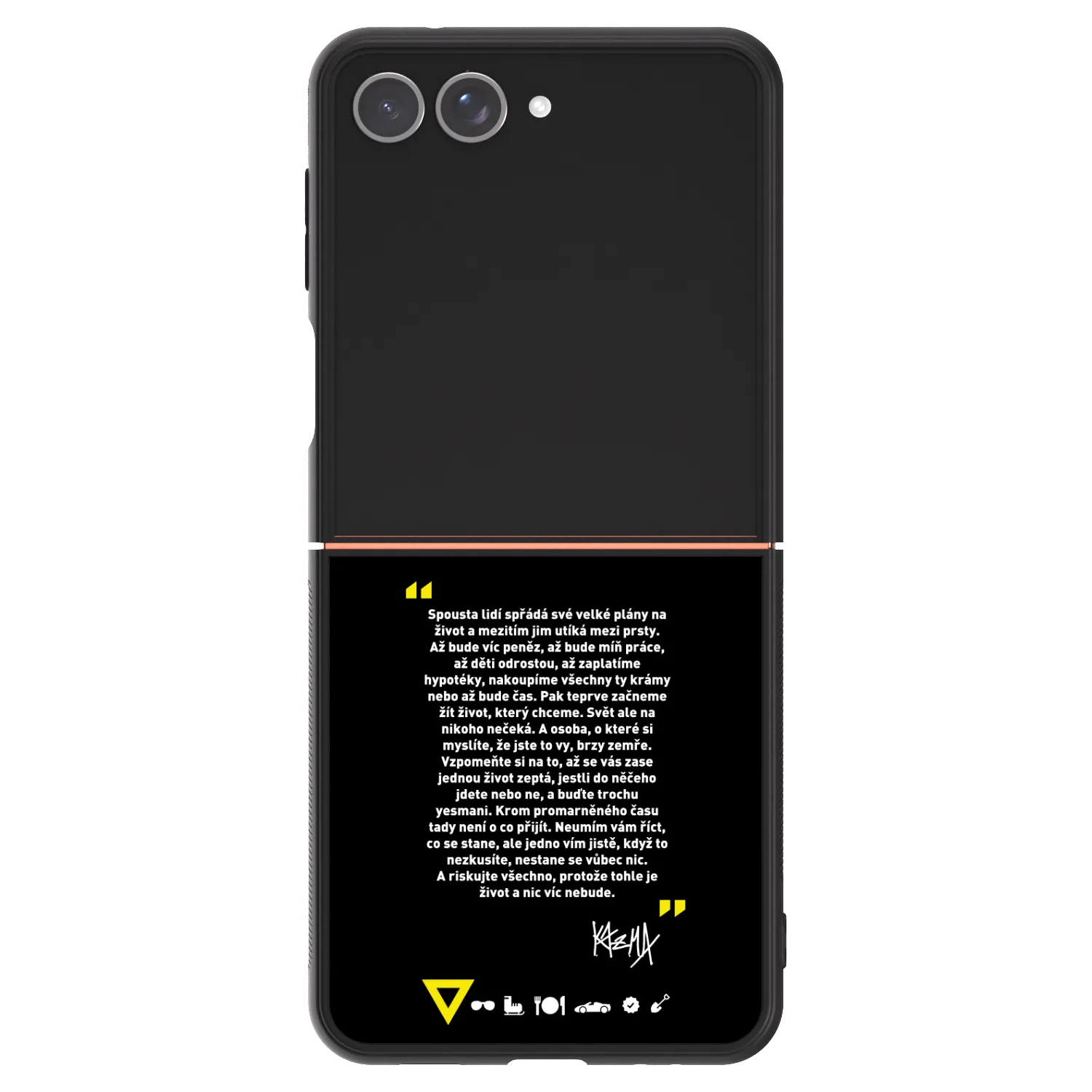Picasee ULTIMATE CASE pro Samsung Galaxy Z Flip7 5G - Kazma - BUĎTE TROCHU YESMANI