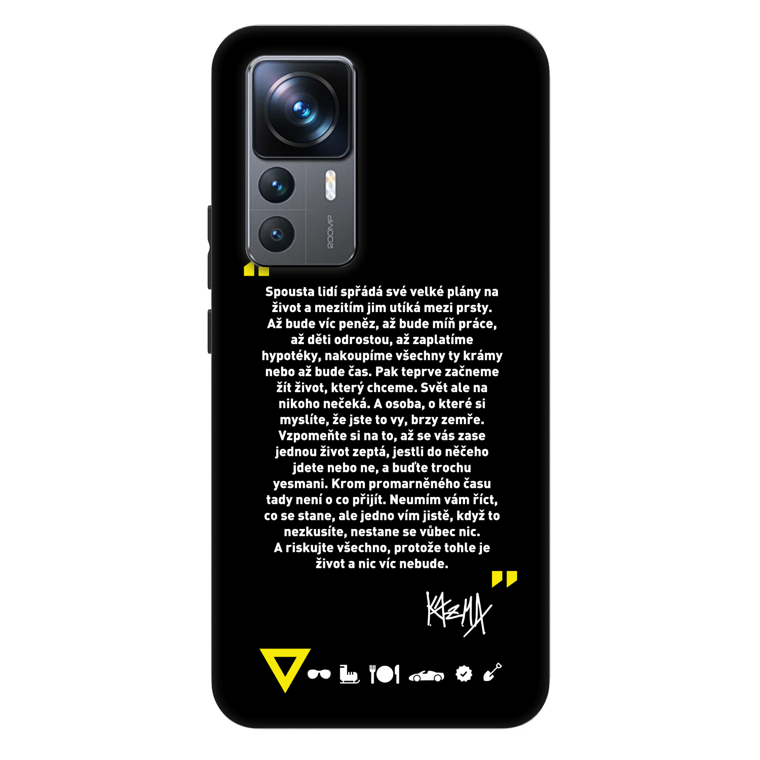 Picasee Fashion Case pre Xiaomi 12T Pro - Kazma - BUĎTE TROCHU YESMANI