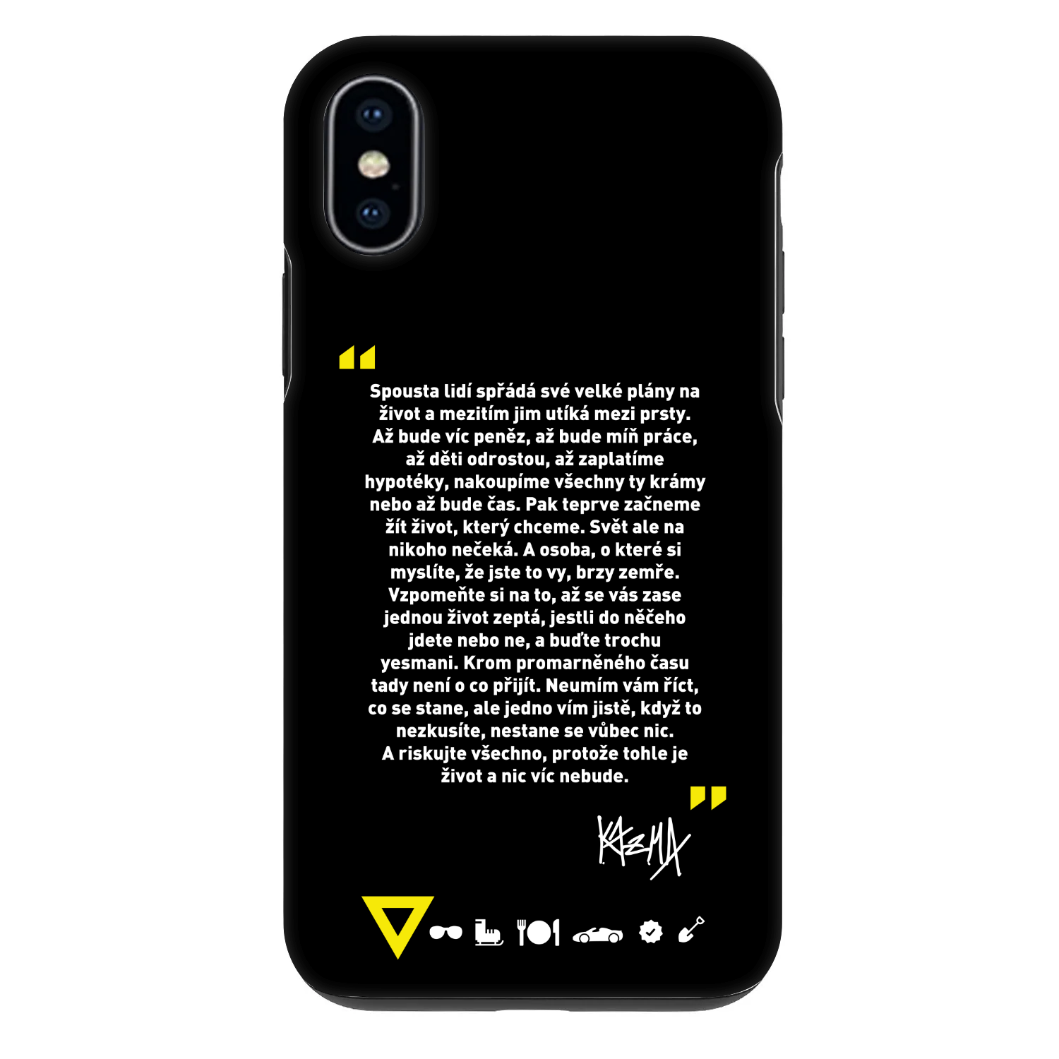 Picasee Fashion Case pre Apple iPhone X/XS - Kazma - BUĎTE TROCHU YESMANI