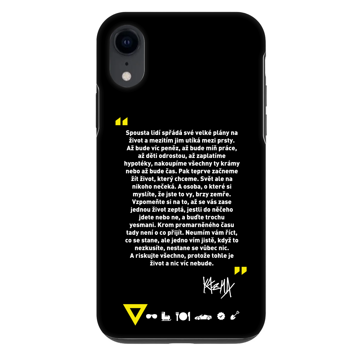 Picasee Fashion Case pre Apple iPhone XR - Kazma - BUĎTE TROCHU YESMANI