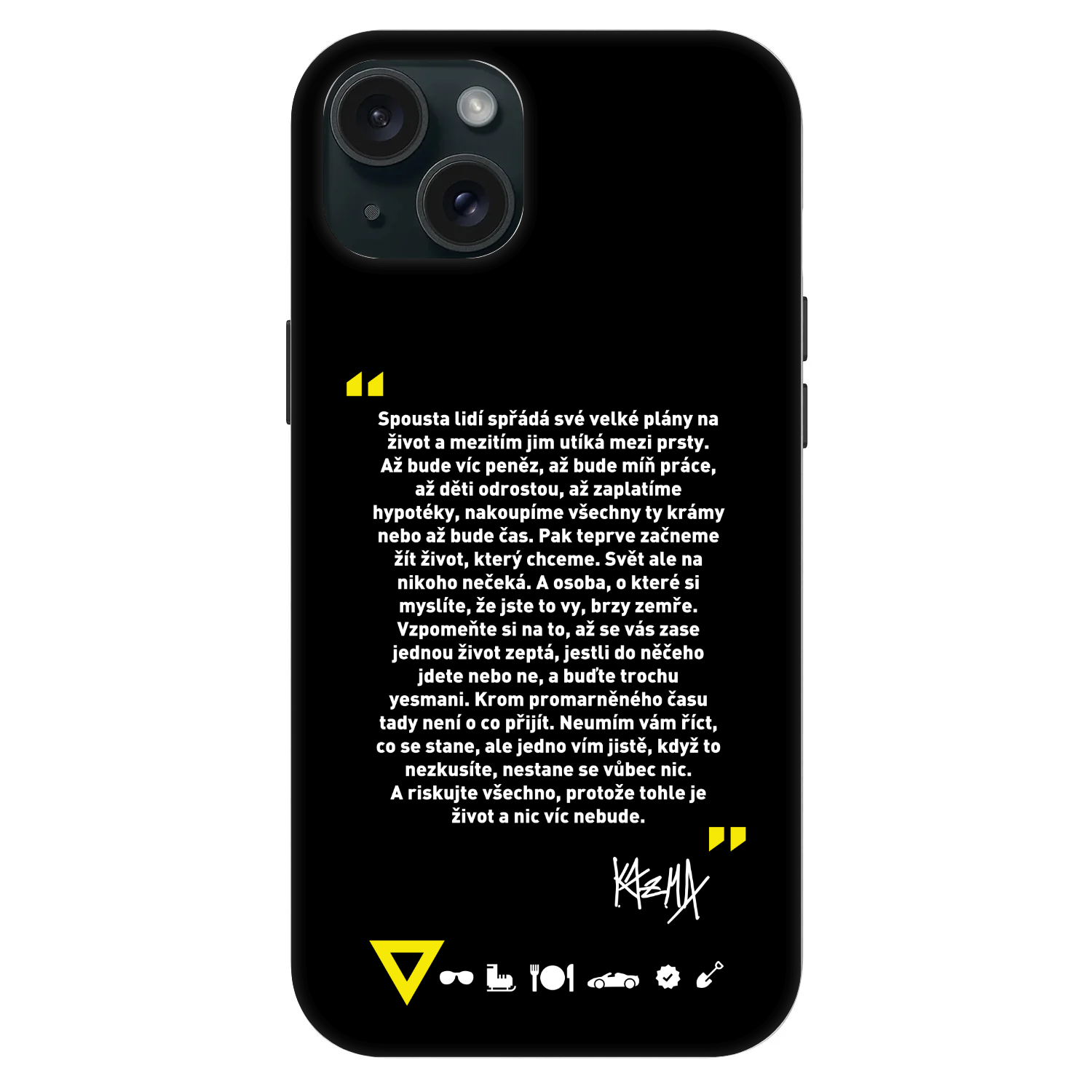 Picasee Fashion Case MagSafe pre Apple iPhone 15 Plus - Kazma - BUĎTE TROCHU YESMANI