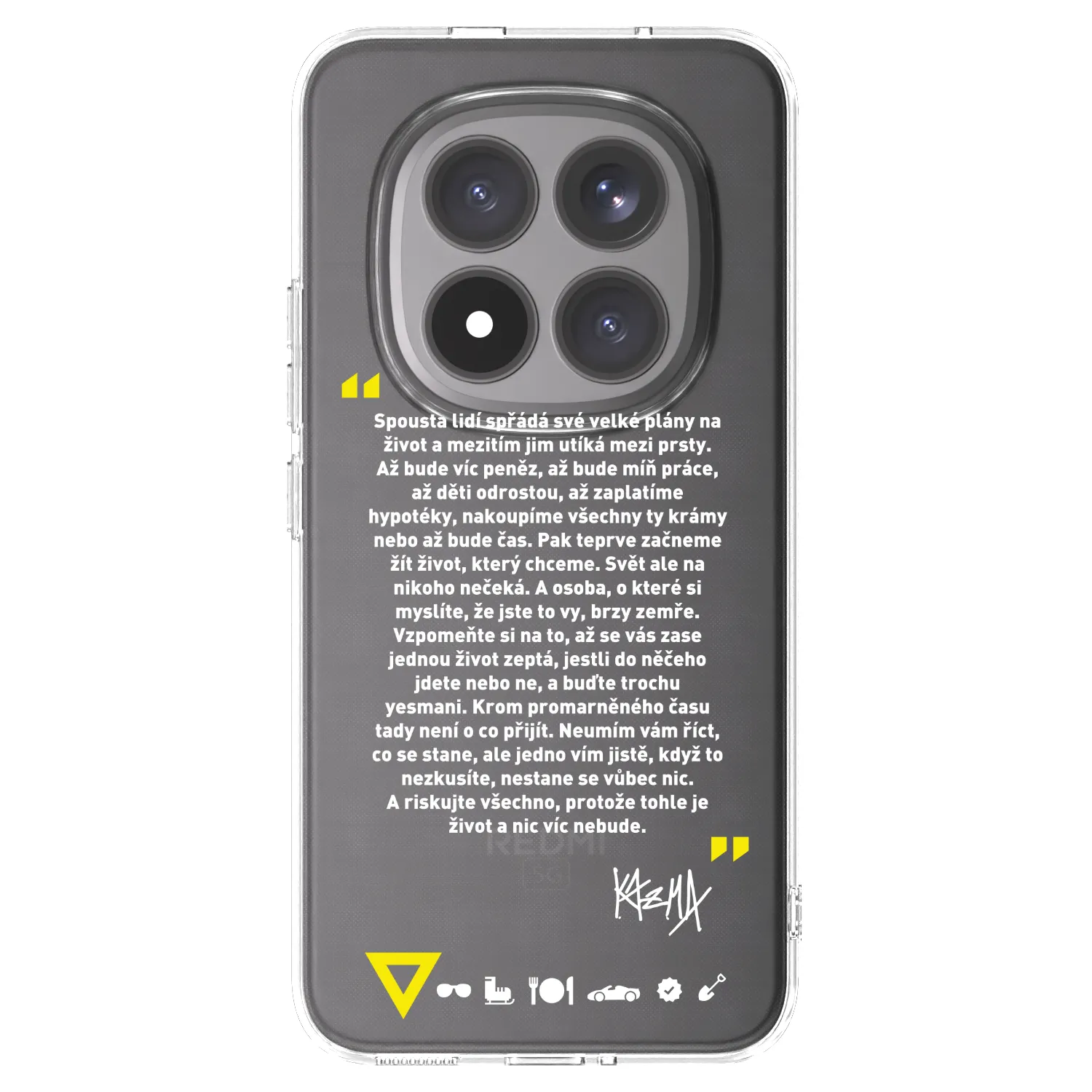 Silikónový prehľadný obal pre Xiaomi Redmi Note 15 Pro+ - Kazma - BUĎTE TROCHU YESMANI