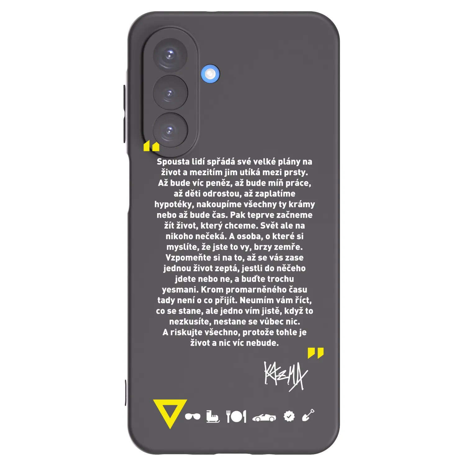 Picasee silikónový čierny obal pre Samsung Galaxy A17 5G - Kazma - BUĎTE TROCHU YESMANI