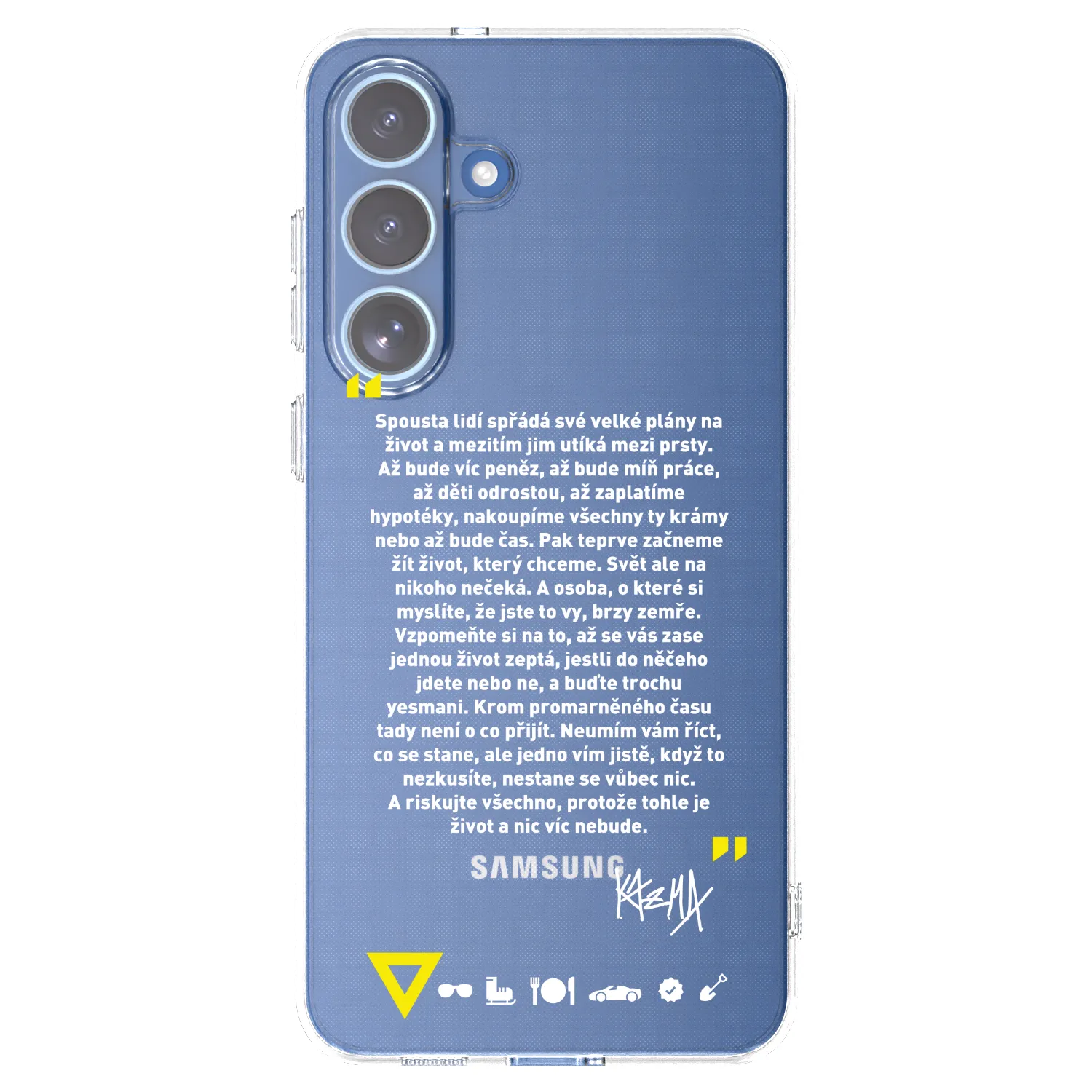 Picasee silikónový prehľadný obal pre Samsung Galaxy S25 FE 5G - Kazma - BUĎTE TROCHU YESMANI