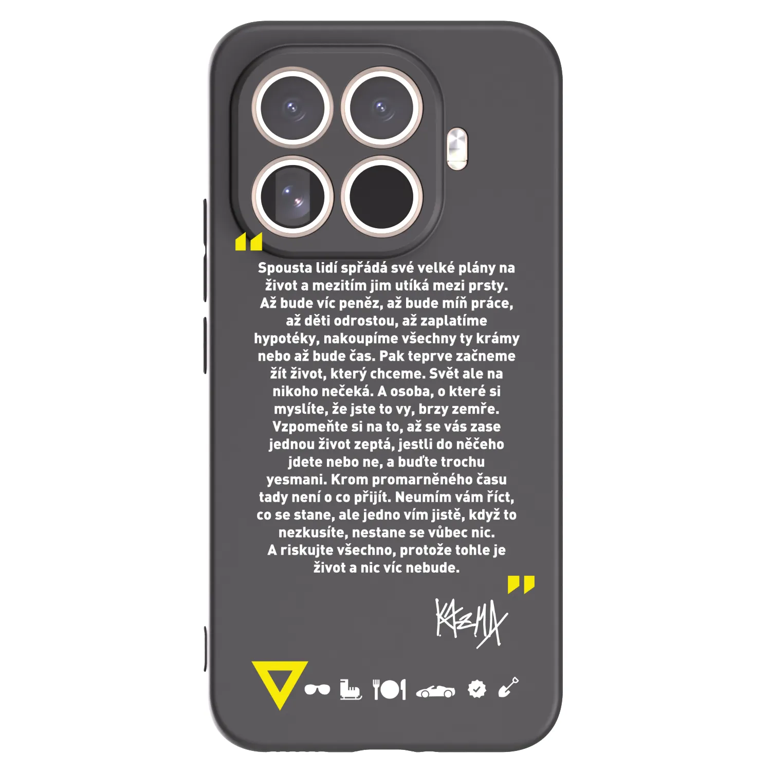 Picasee silikónový čierny obal pre Xiaomi 15T Pro - Kazma - BUĎTE TROCHU YESMANI