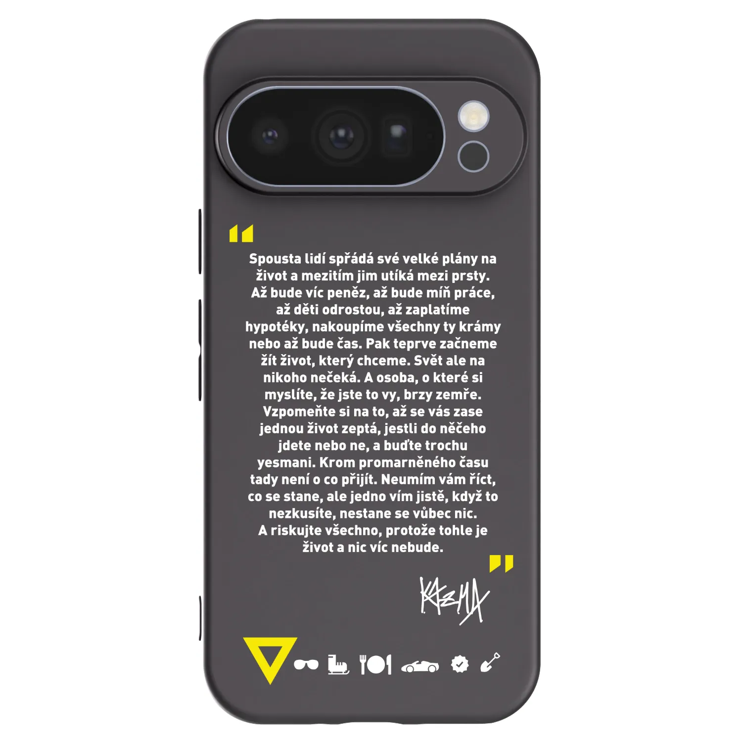 Picasee silikónový čierny obal pre Google Pixel 10 Pro - Kazma - BUĎTE TROCHU YESMANI