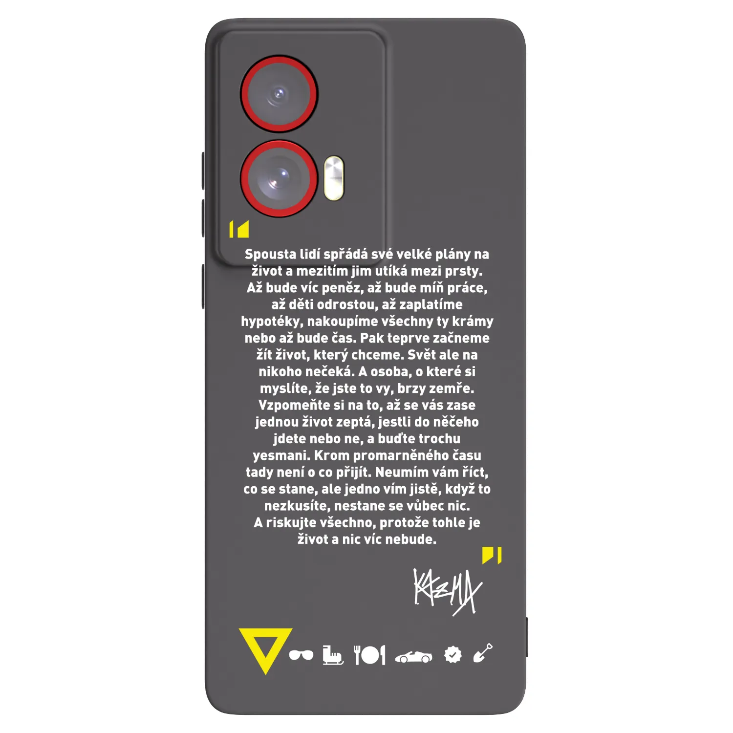 Silikónový čierny obal pre Motorola Edge 50 Fusion - Kazma - BUĎTE TROCHU YESMANI
