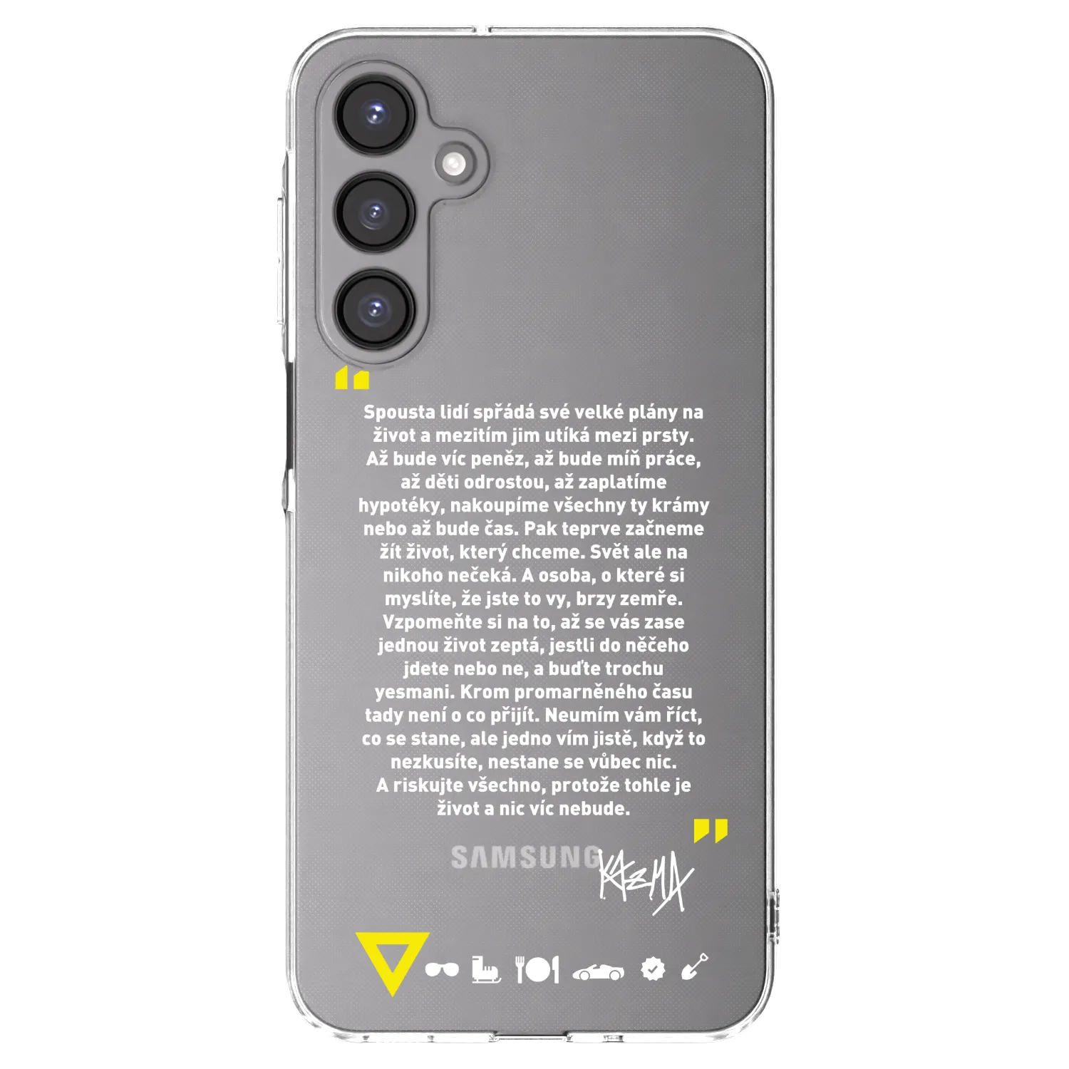 Picasee silikónový prehľadný obal pre Samsung Galaxy A16 4G - Kazma - BUĎTE TROCHU YESMANI