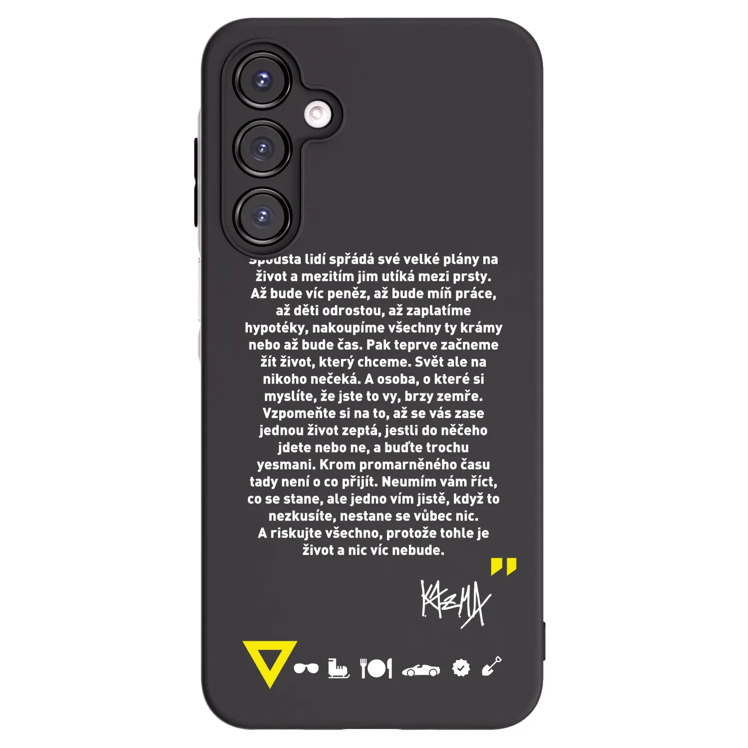 Picasee silikónový čierny obal pre Samsung Galaxy A16 4G - Kazma - BUĎTE TROCHU YESMANI