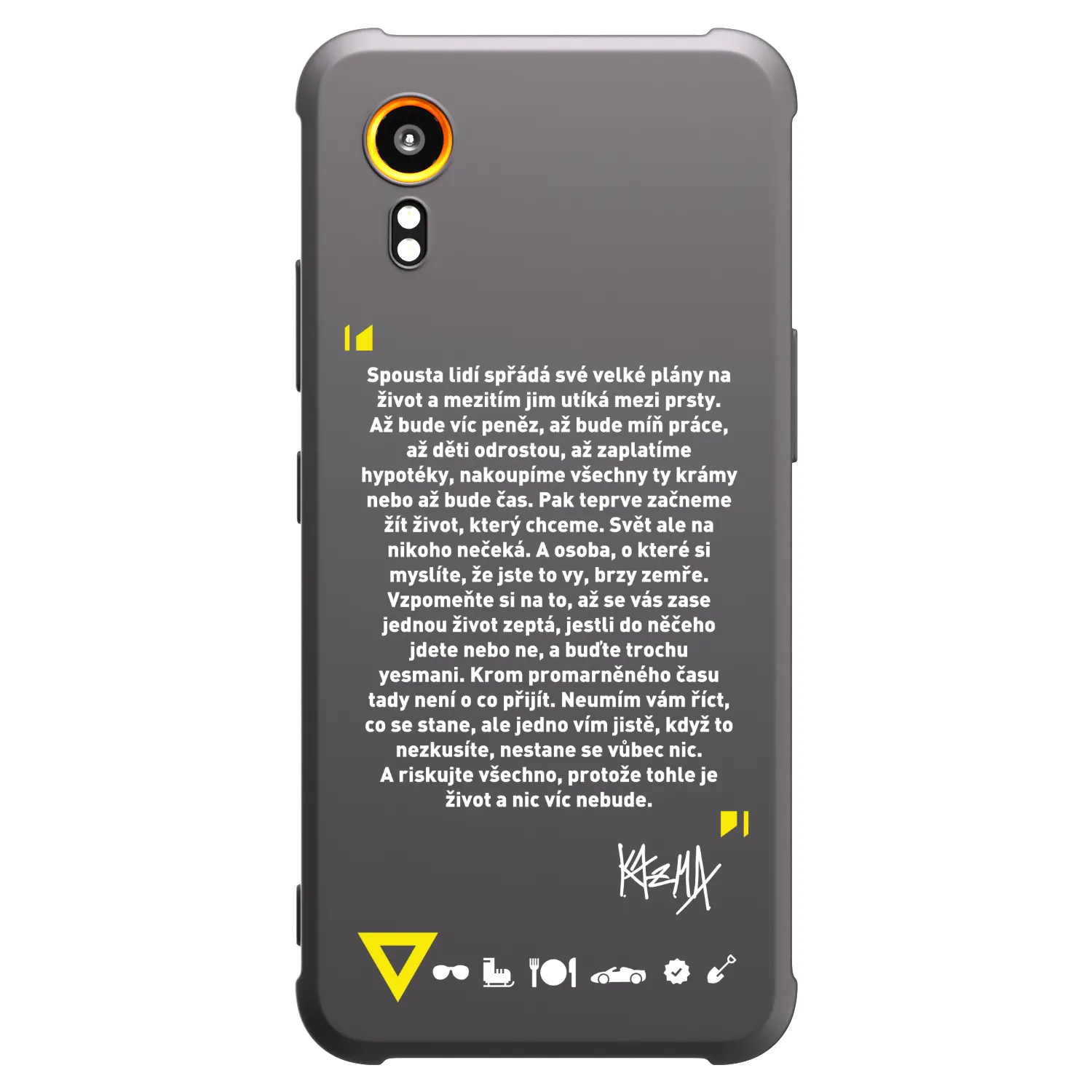 Picasee silikónový čierny obal pre Samsung Galaxy Xcover 7 - Kazma - BUĎTE TROCHU YESMANI