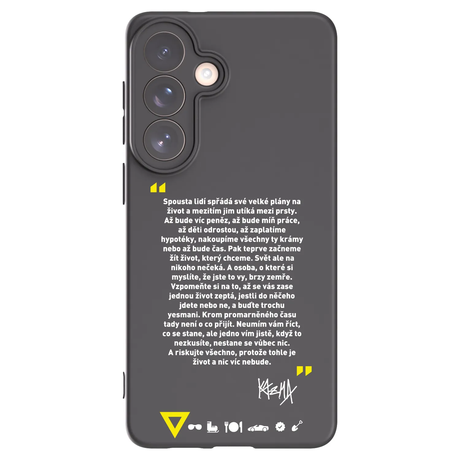 Picasee silikónový čierny obal pre Samsung Galaxy S26+ - Kazma - BUĎTE TROCHU YESMANI