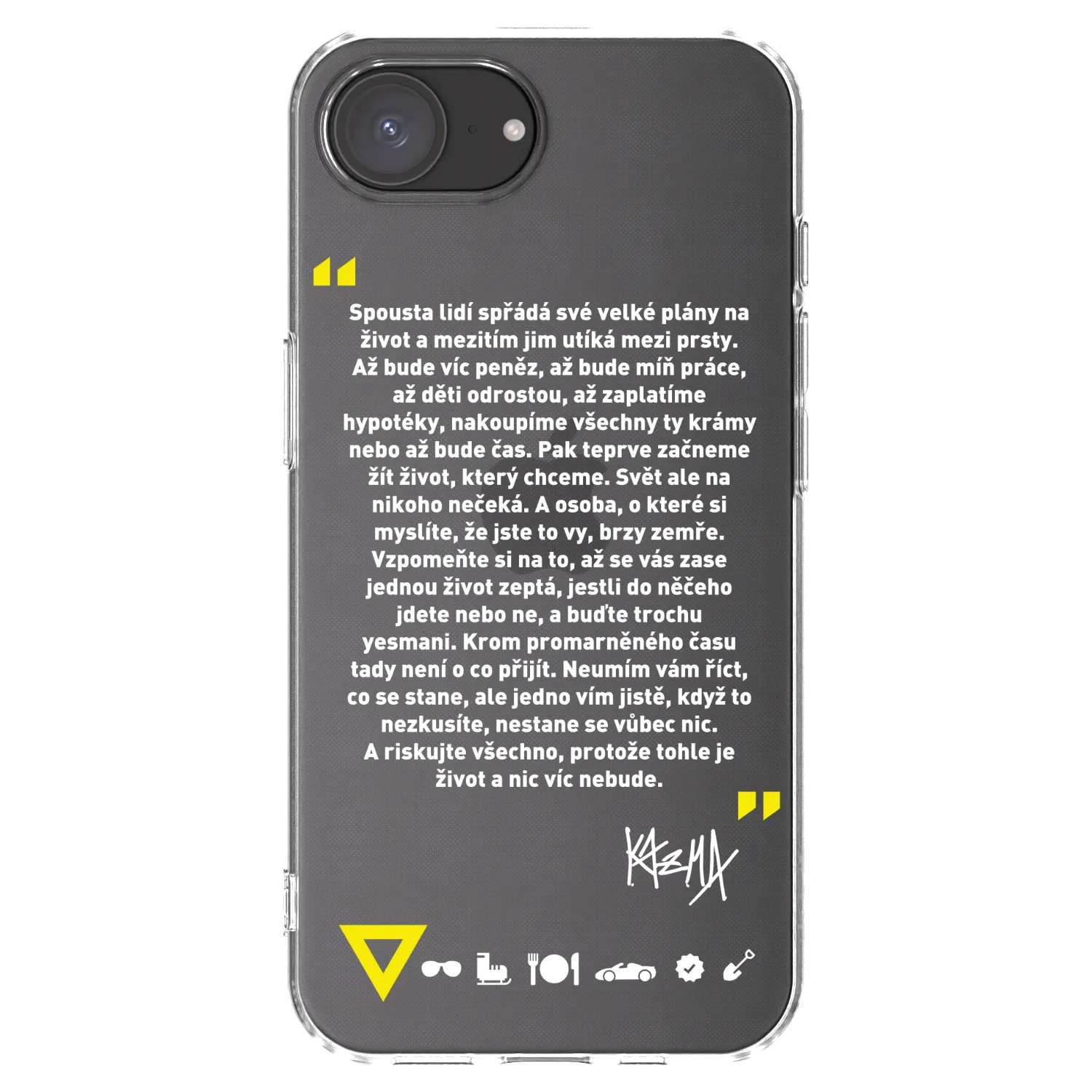 Picasee silikónový prehľadný obal pre Apple iPhone 17e - Kazma - BUĎTE TROCHU YESMANI