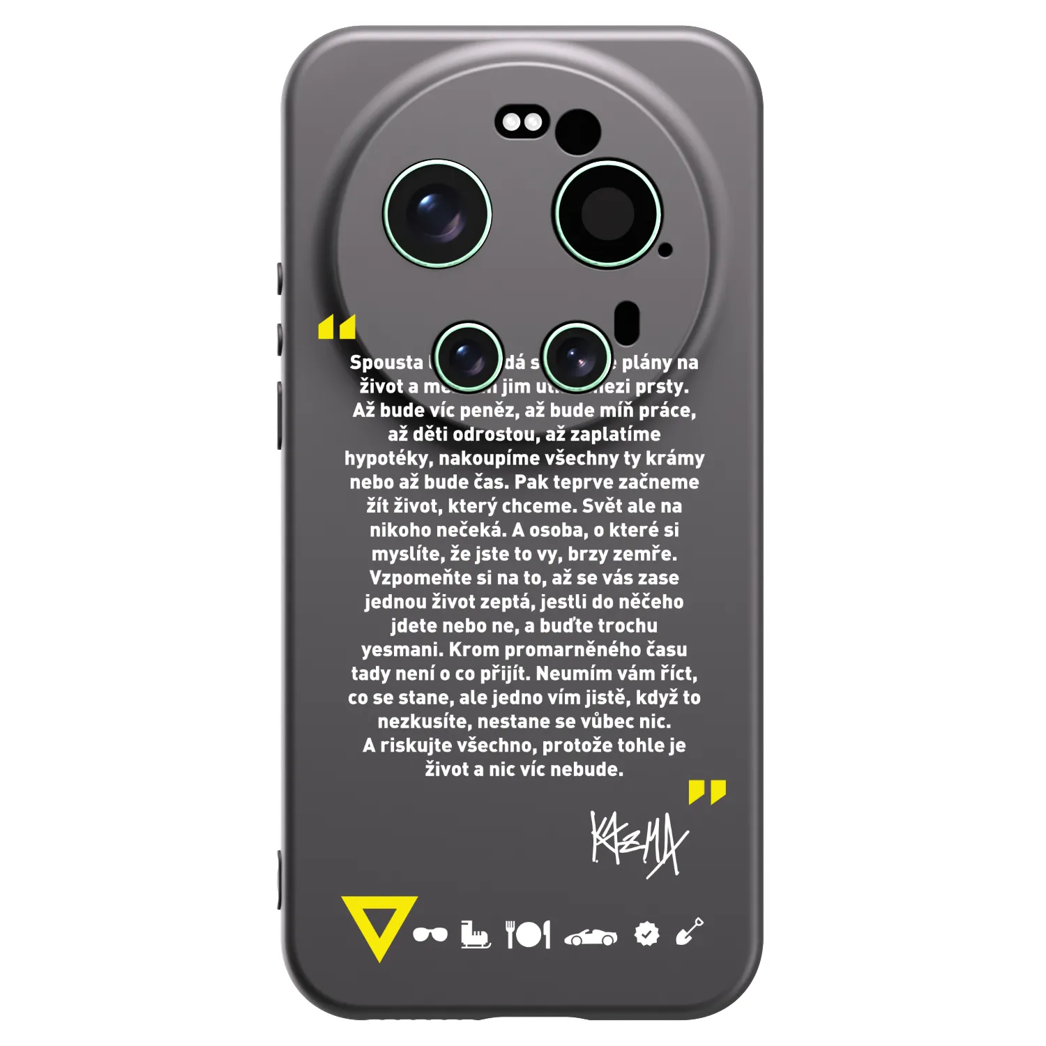 Picasee silikónový čierny obal pre Xiaomi 17 Ultra - Kazma - BUĎTE TROCHU YESMANI