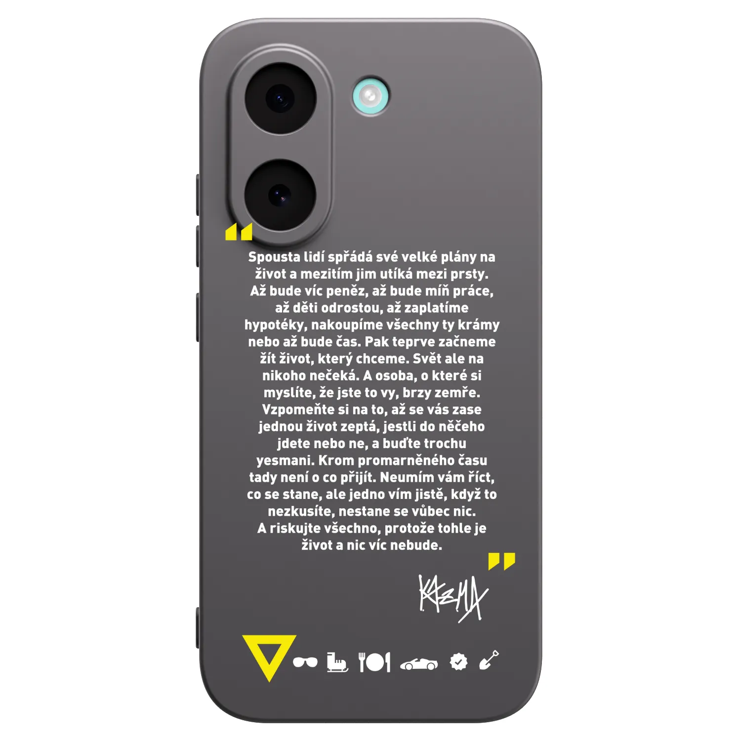 Picasee silikónový čierny obal pre Xiaomi Poco X8 Pro - Kazma - BUĎTE TROCHU YESMANI