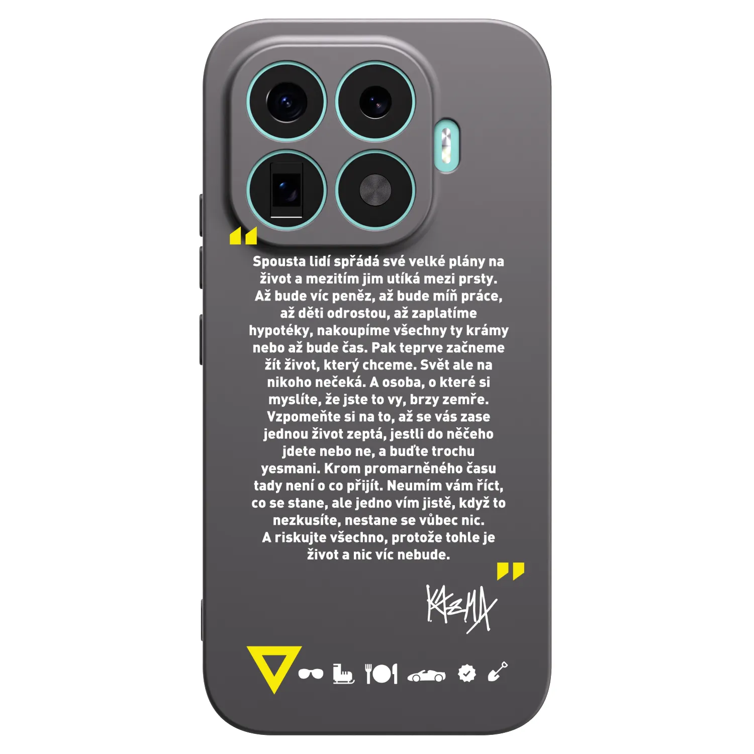 Picasee silikónový čierny obal pre Xiaomi 17T - Kazma - BUĎTE TROCHU YESMANI