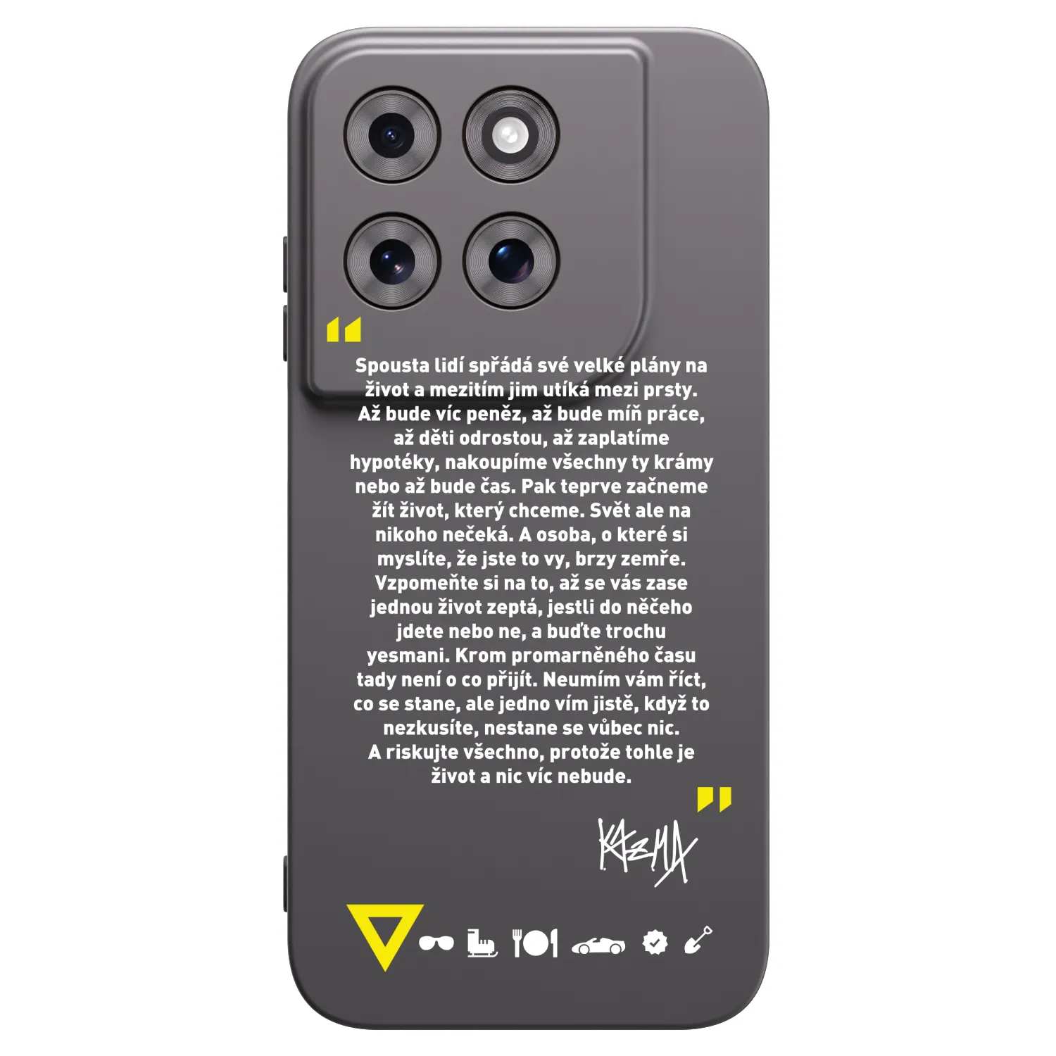 Picasee silikónový čierny obal pre Motorola Moto G77 - Kazma - BUĎTE TROCHU YESMANI