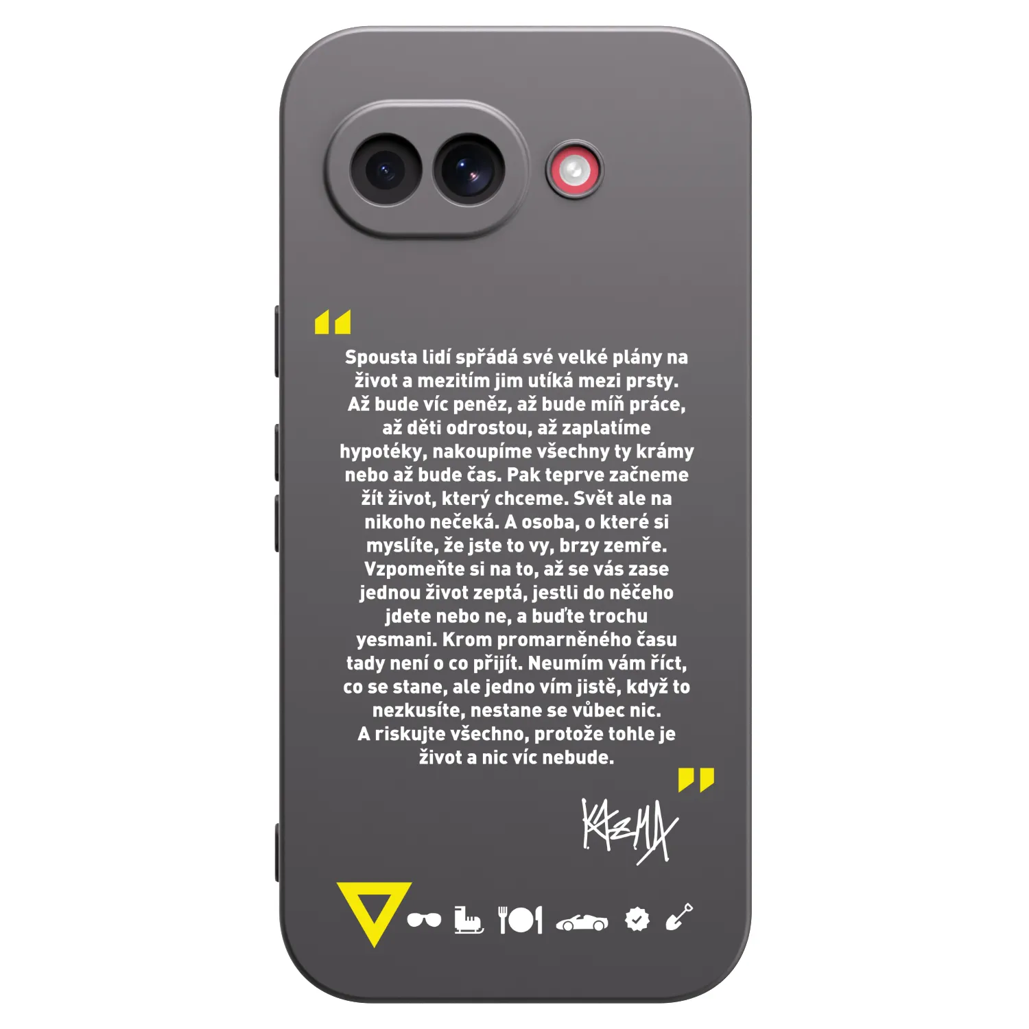 Picasee silikónový čierny obal pre Google Pixel 10a - Kazma - BUĎTE TROCHU YESMANI