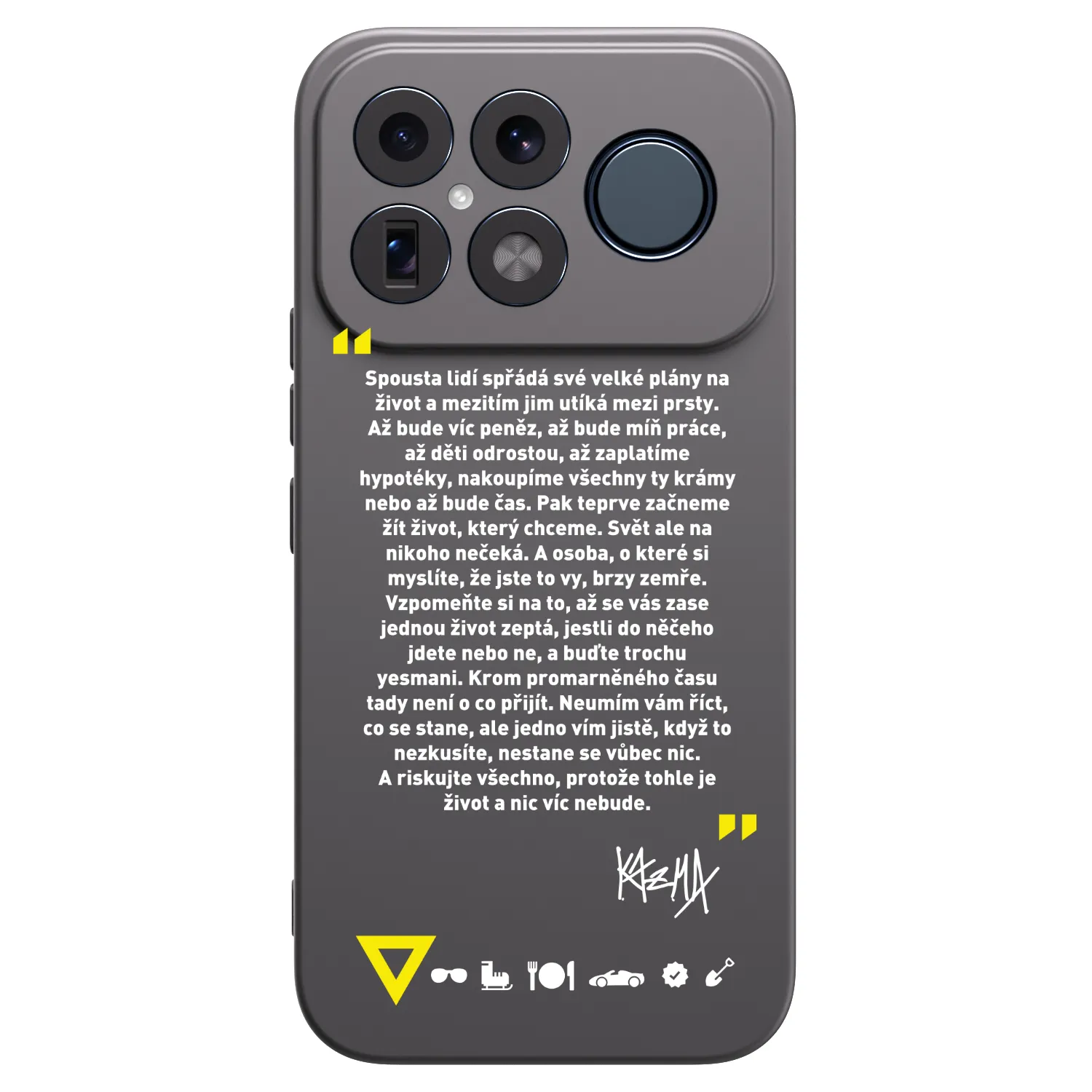 Picasee silikónový čierny obal pre Xiaomi Poco F8 Ultra - Kazma - BUĎTE TROCHU YESMANI