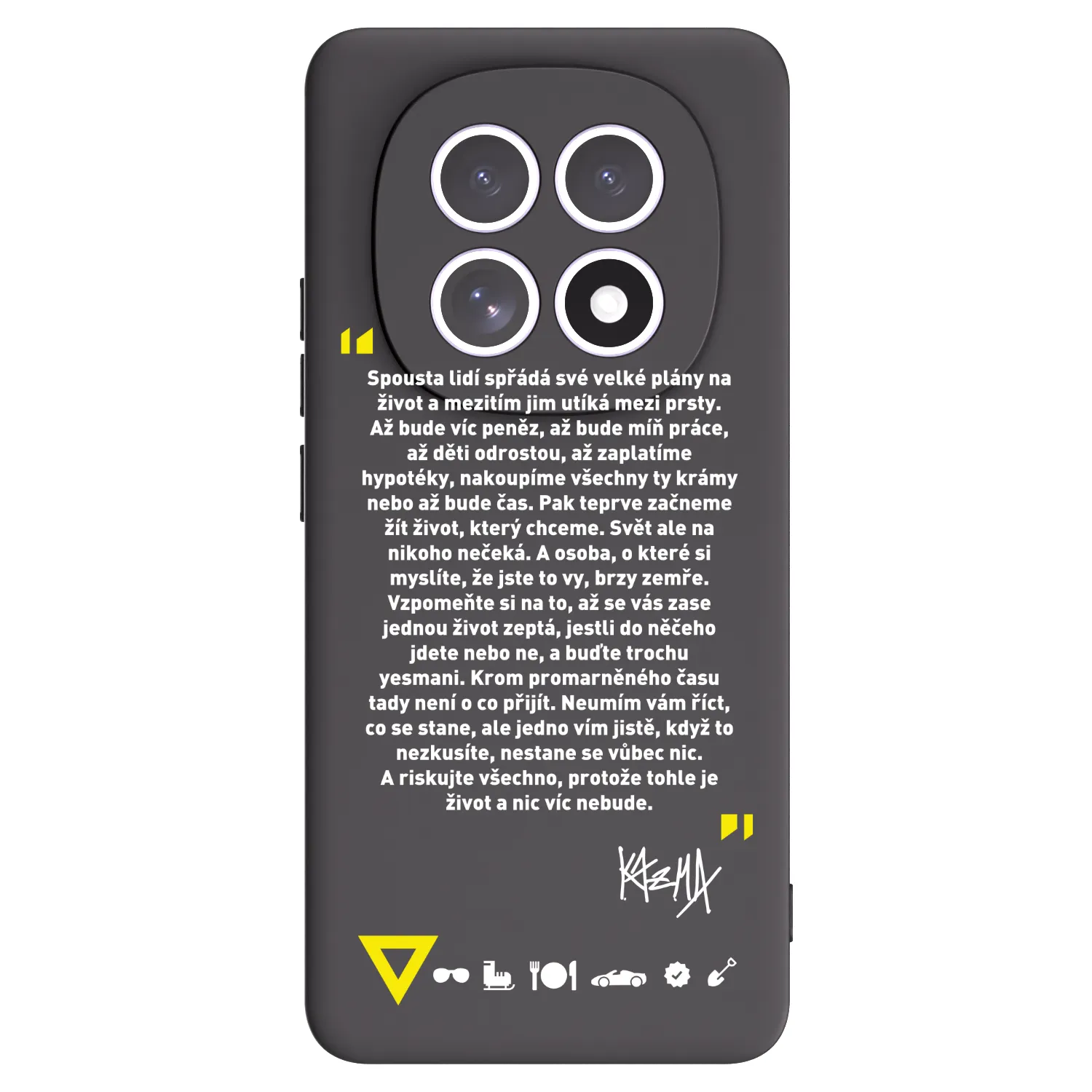 Picasee silikónový čierny obal pre Xiaomi Redmi Note 15 5G - Kazma - BUĎTE TROCHU YESMANI
