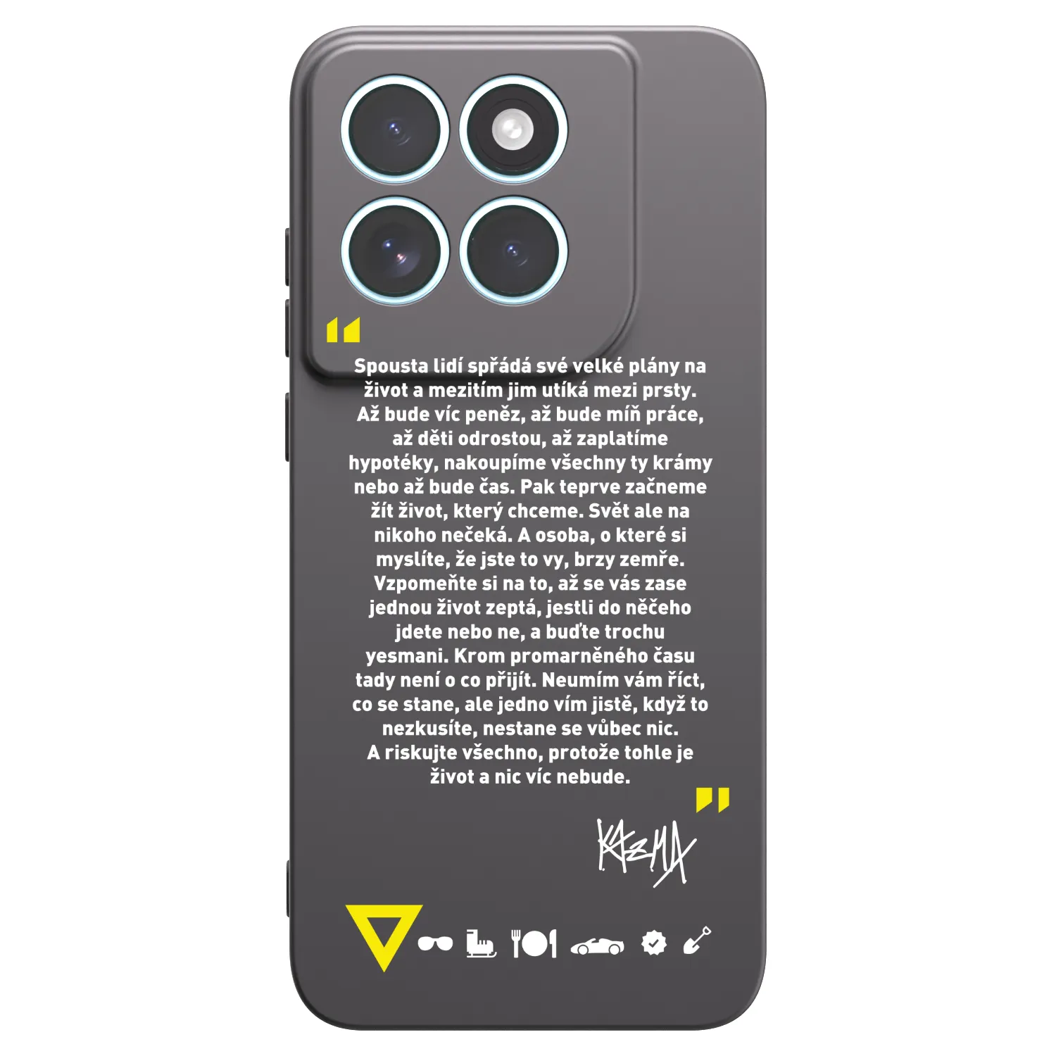 Picasee silikónový čierny obal pre Motorola Edge 70 Fusion - Kazma - BUĎTE TROCHU YESMANI