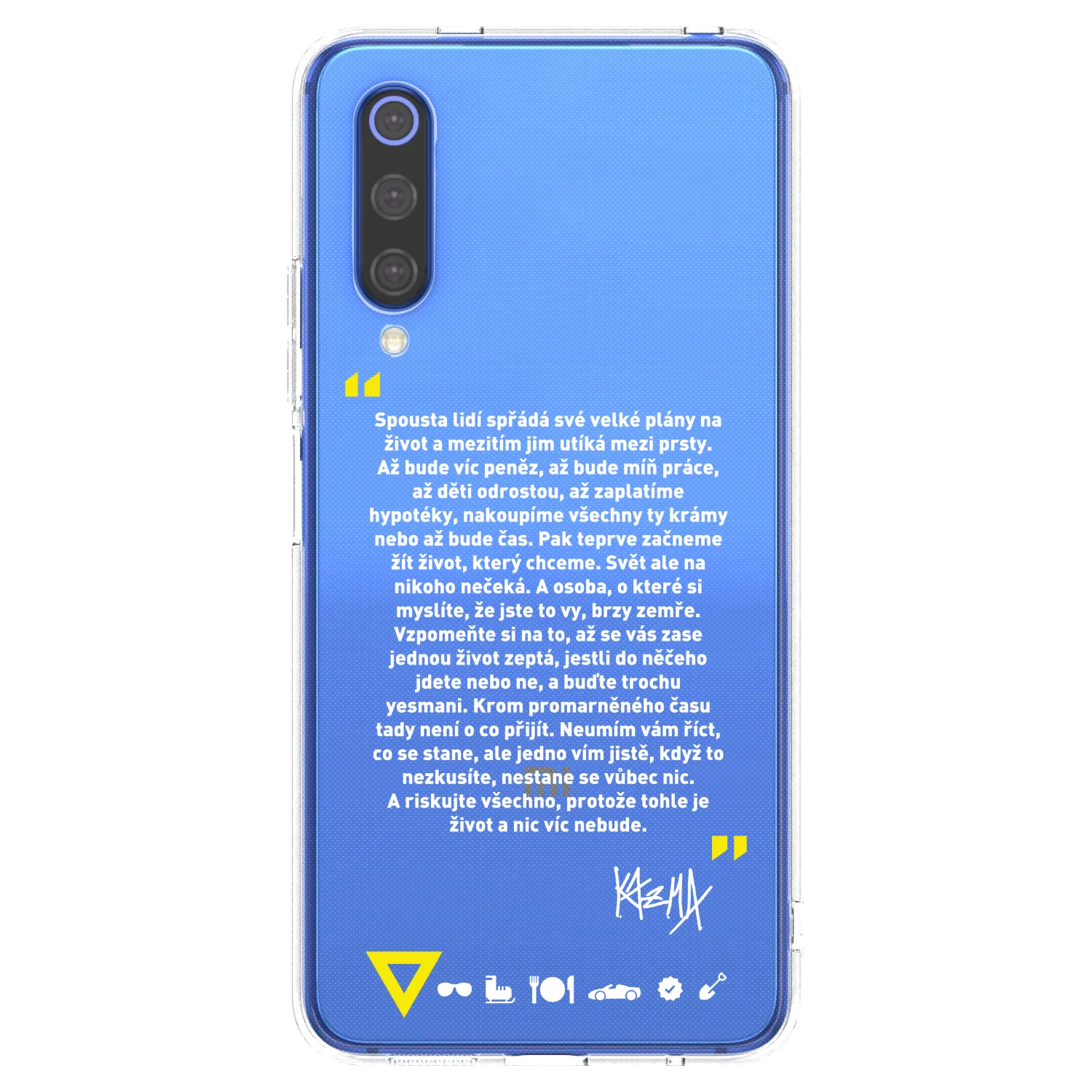 Picasee silikónový prehľadný obal pre Xiaomi Mi 9 SE - Kazma - BUĎTE TROCHU YESMANI