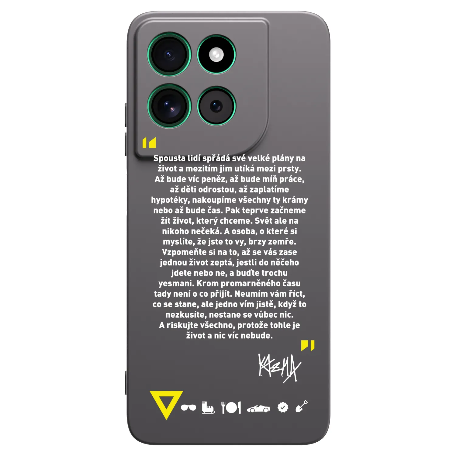 Picasee silikónový čierny obal pre Motorola Moto G57 Power - Kazma - BUĎTE TROCHU YESMANI