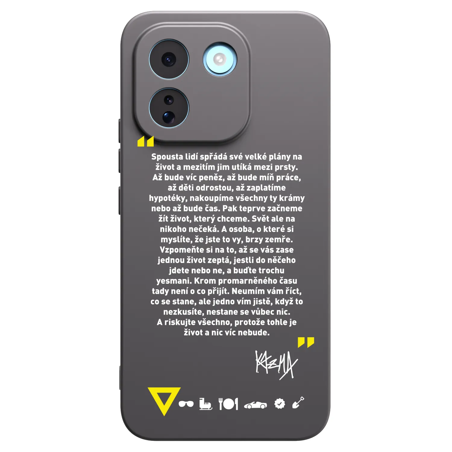 Picasee silikónový čierny obal pre Xiaomi Redmi Note 17 Pro MAX 5G - Kazma - BUĎTE TROCHU YESMANI