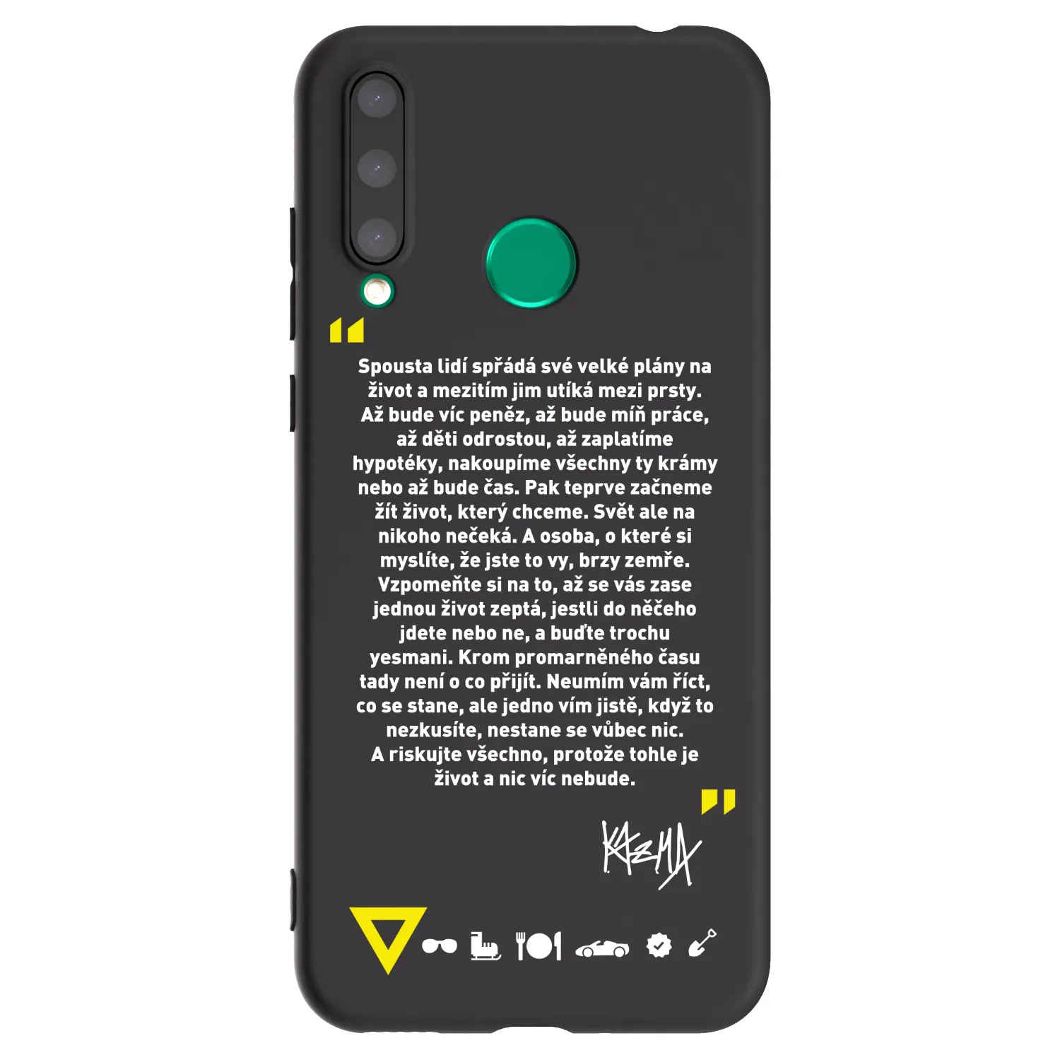 Picasee silikónový čierny obal pre Honor 20 Lite - Kazma - BUĎTE TROCHU YESMANI